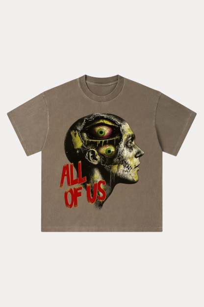 Evilnova All of us Washed Streetwear T-Shirt-Evilnova