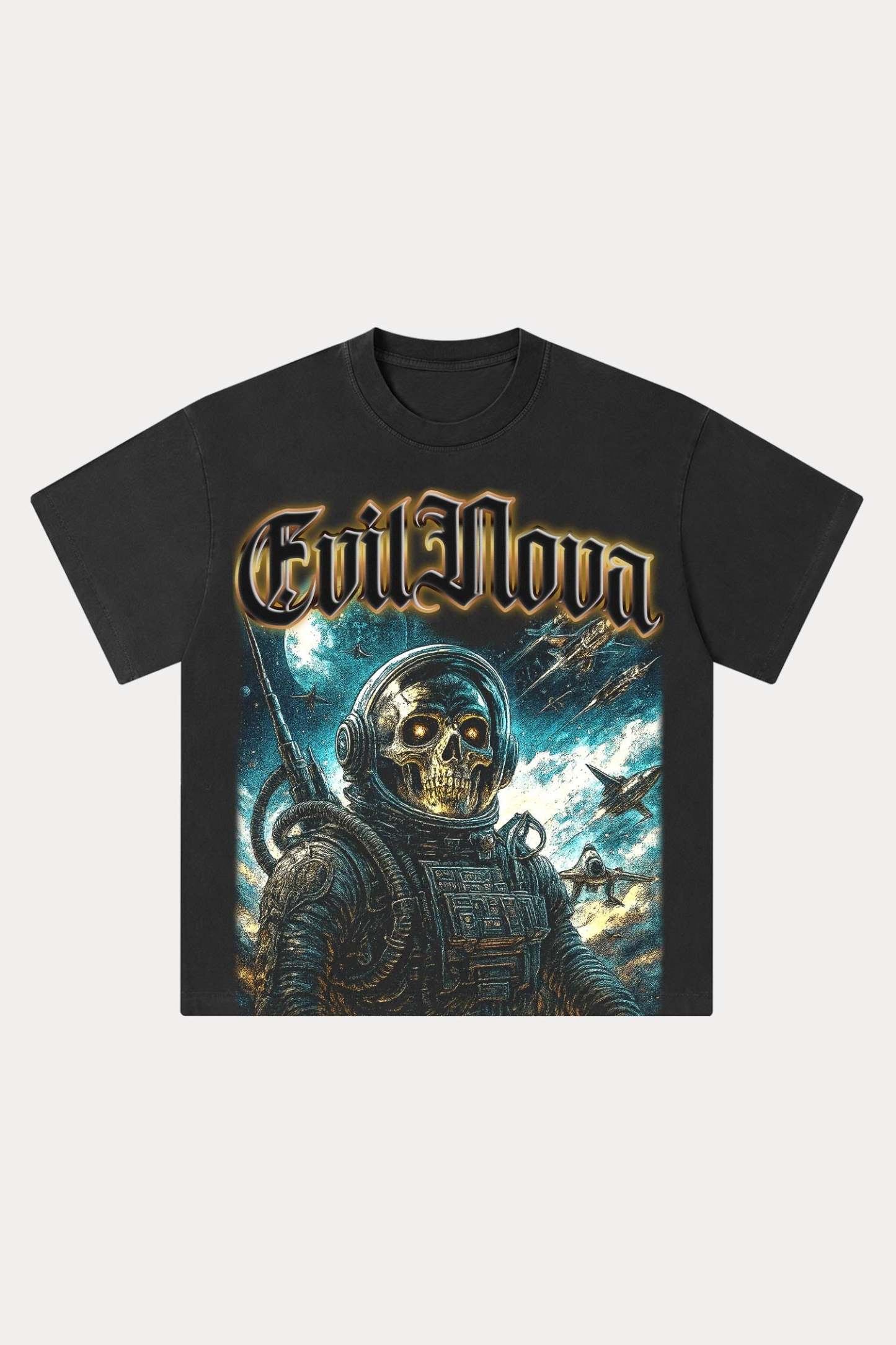 Evilnova Warfare Washed Streetwear T-Shirt-Evilnova