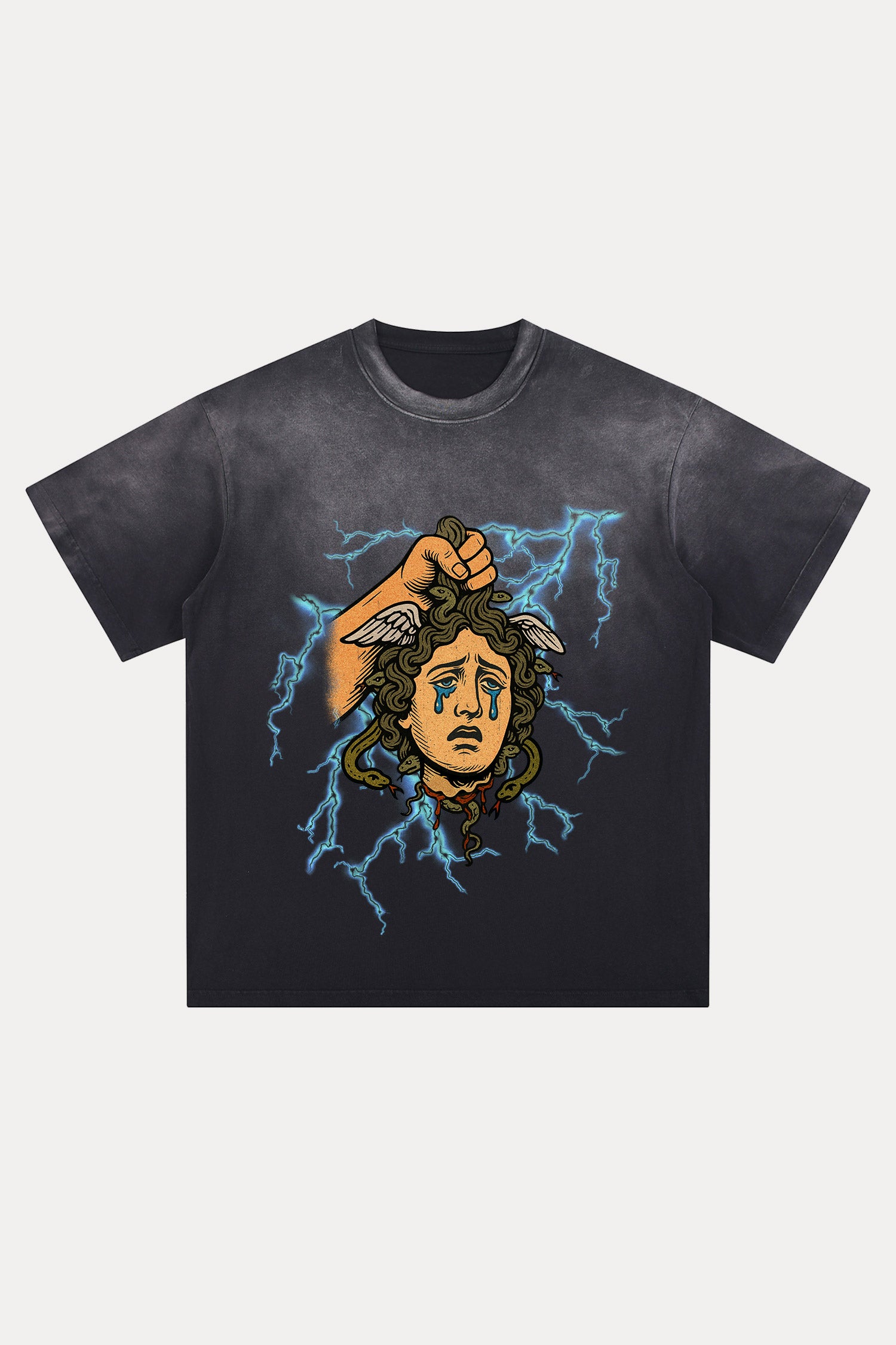 Evilnova Judgment Distressed Washed T-Shirt-Evilnova