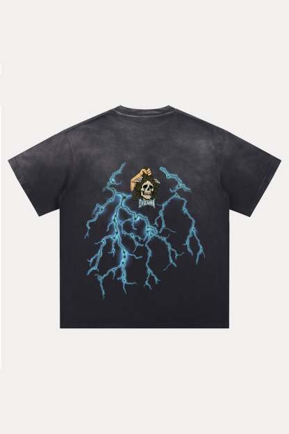 Evilnova Judgment Distressed Washed T-Shirt-Evilnova