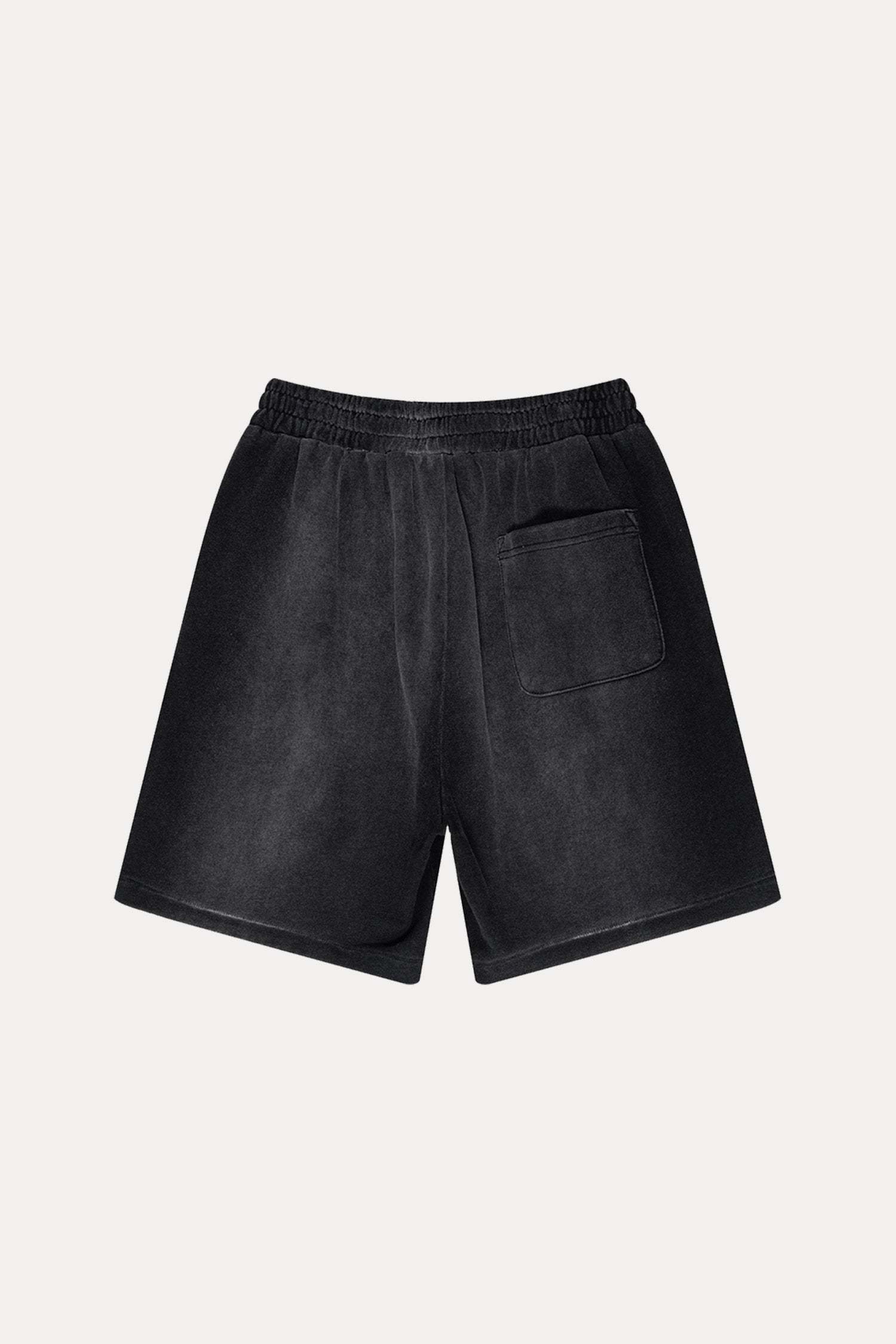 Evilnova Vintage Black Washed Distressed Tank Tops & Sweatshorts Set-Evilnova