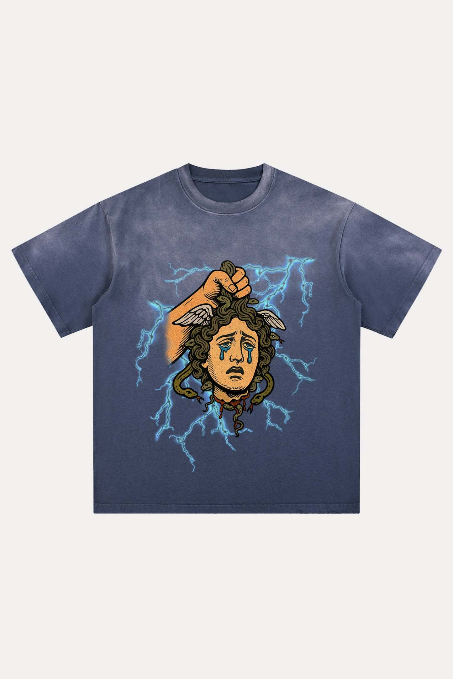 Evilnova Judgment Distressed Washed T-Shirt-Evilnova