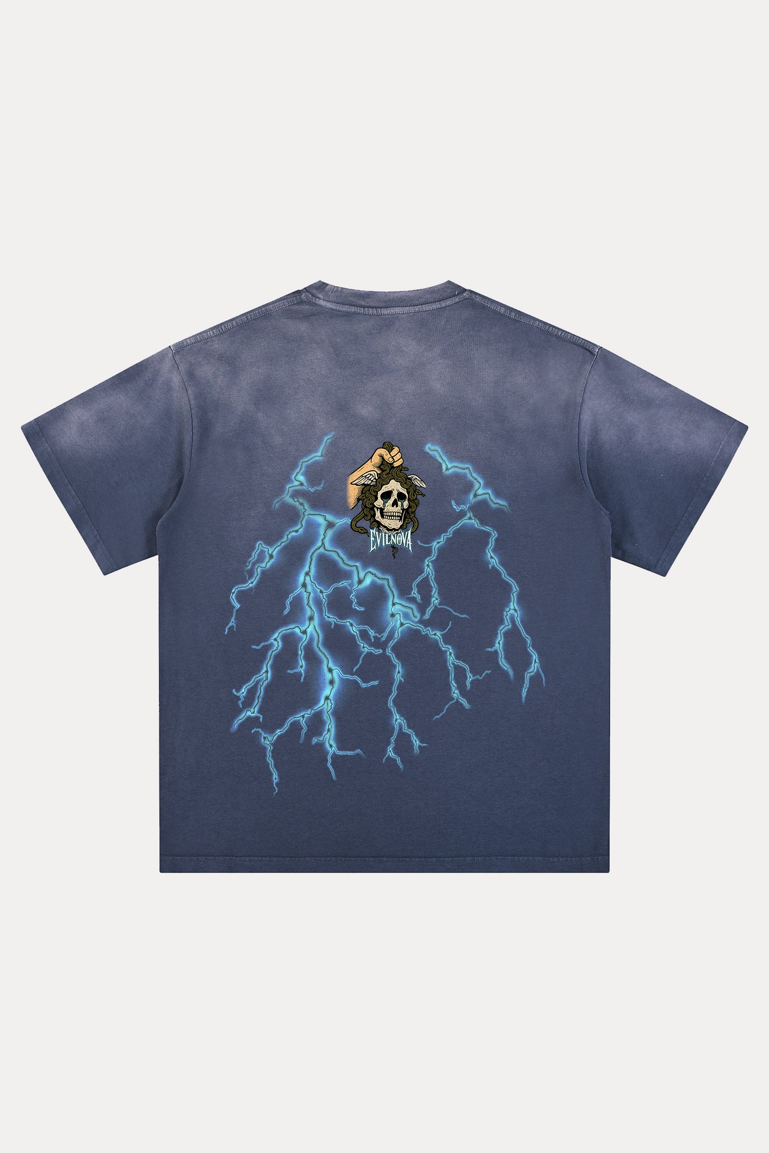 Evilnova Judgment Distressed Washed T-Shirt-Evilnova