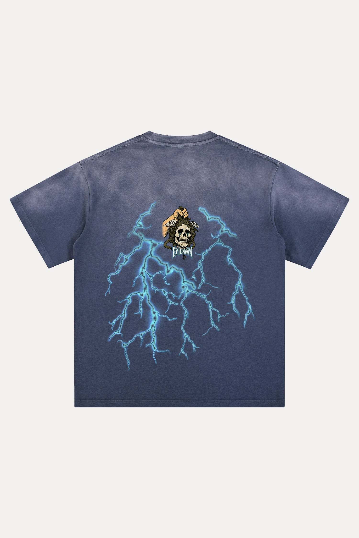 Evilnova Judgment Distressed Washed T-Shirt-Evilnova