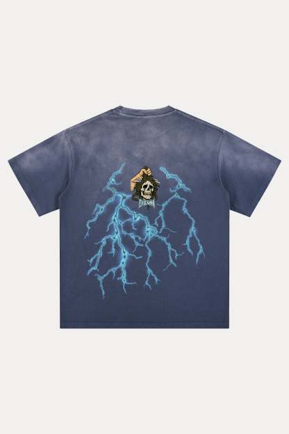 Evilnova Judgment Distressed Washed T-Shirt-Evilnova