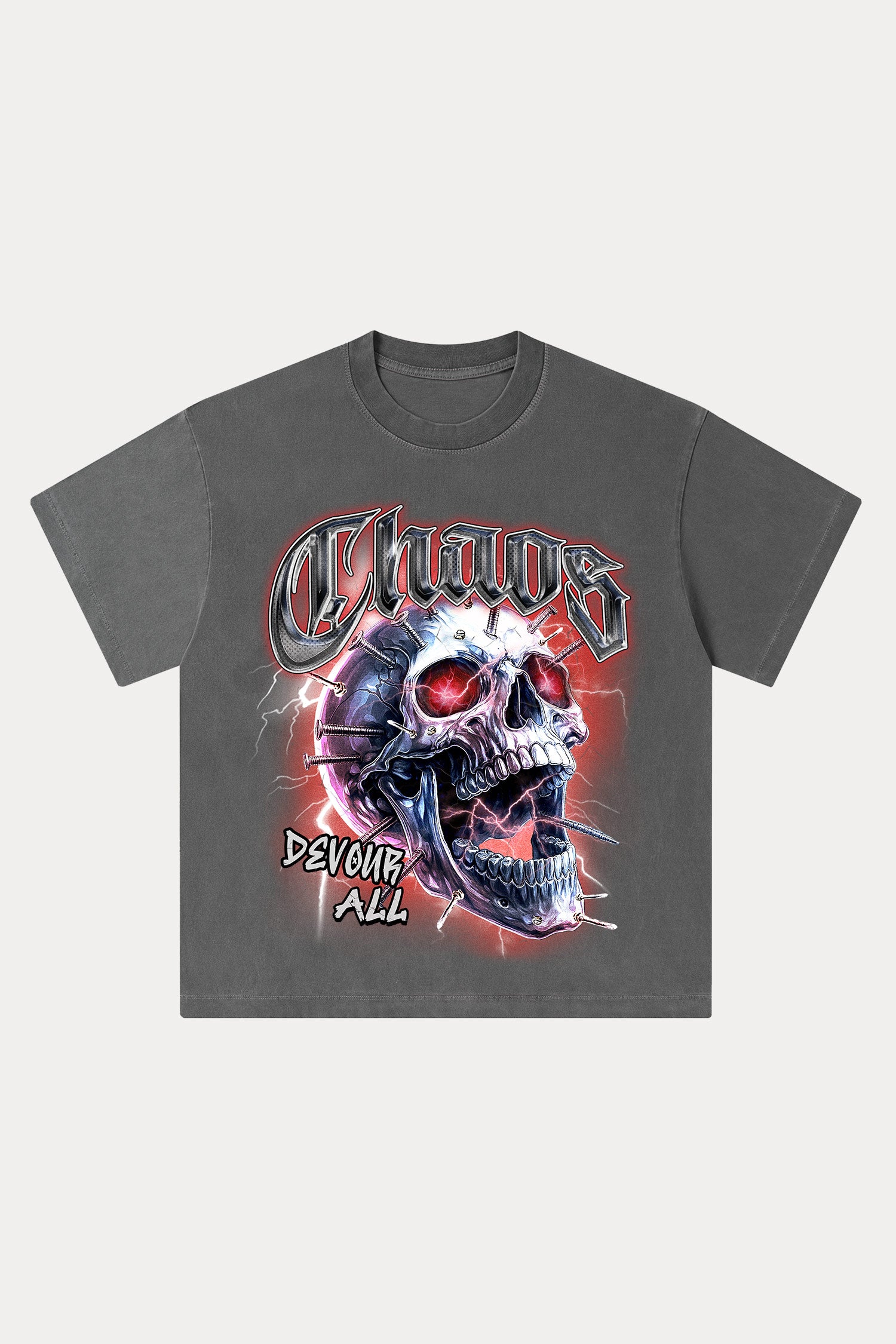 Evilnova Choas Washed Streetwear T-Shirt-Evilnova