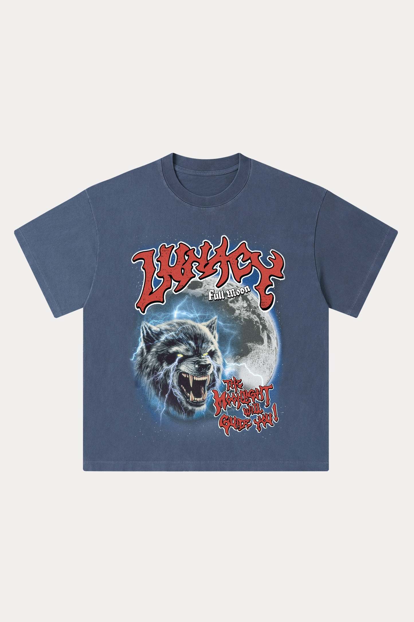 Evilnova Lunacy Washed Streetwear T-Shirt-Evilnova