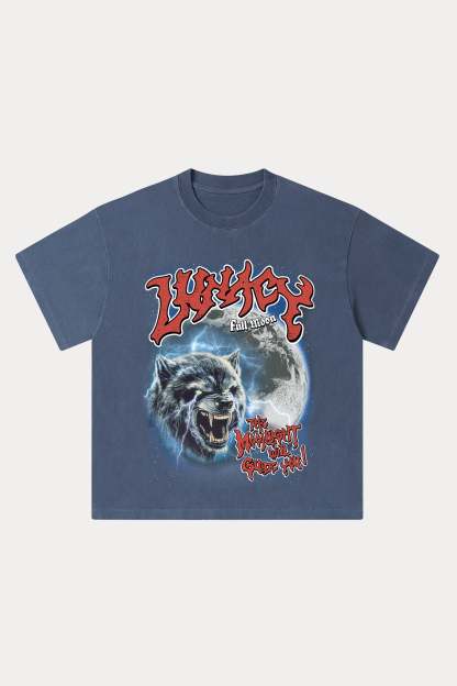 Evilnova Lunacy Washed Streetwear T-Shirt-Evilnova