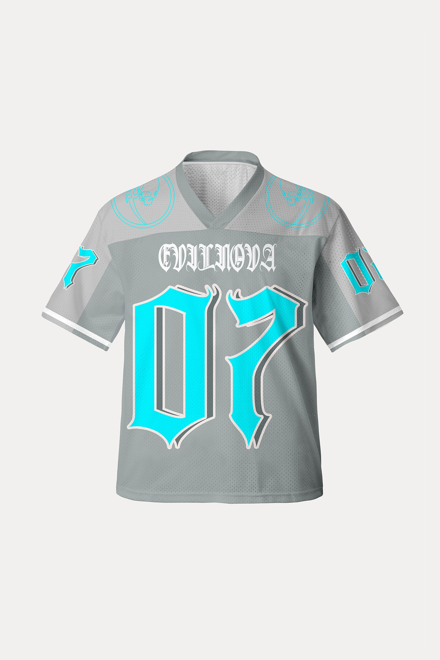 Evilnova Gray NO.07 Mesh Sport Jerse-Evilnova