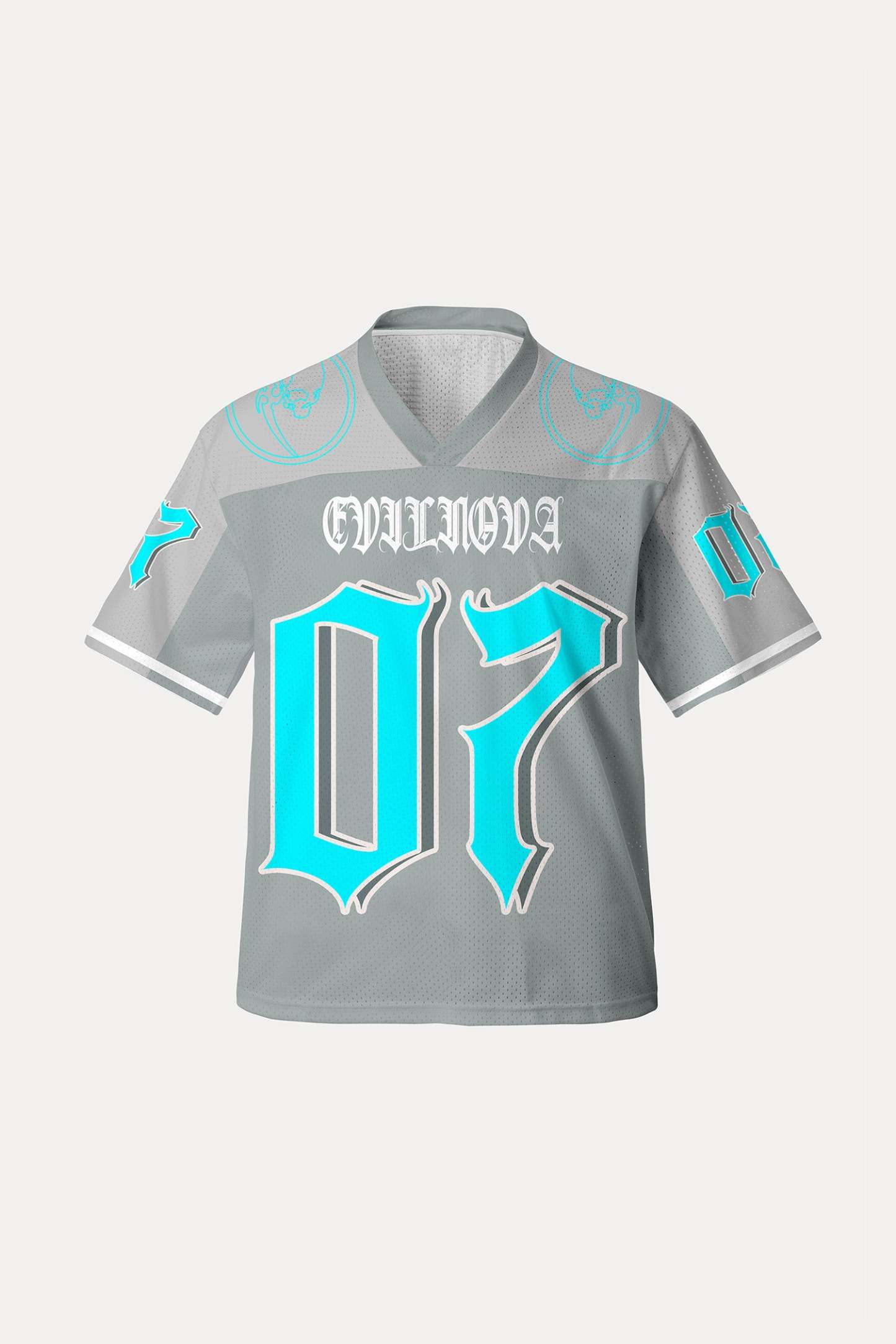 Evilnova Gray NO.07 Mesh Sport Jerse-Evilnova