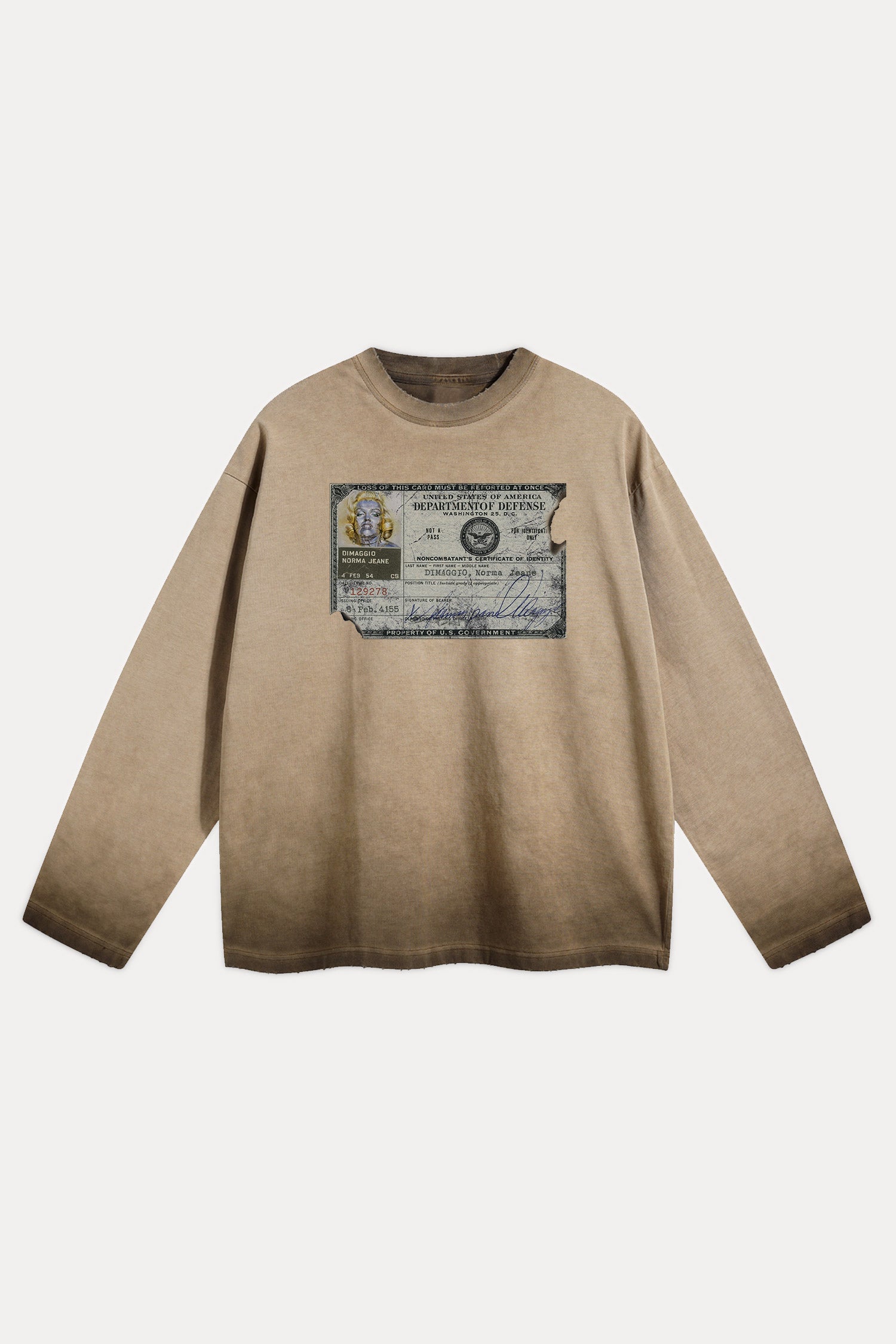 Evilnova Identity Distressed Washed Long Sleeve Tee-Evilnova