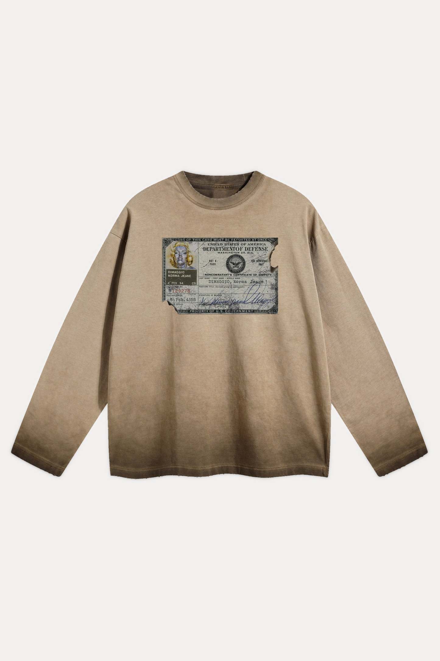 Evilnova Identity Distressed Washed Long Sleeve Tee-Evilnova