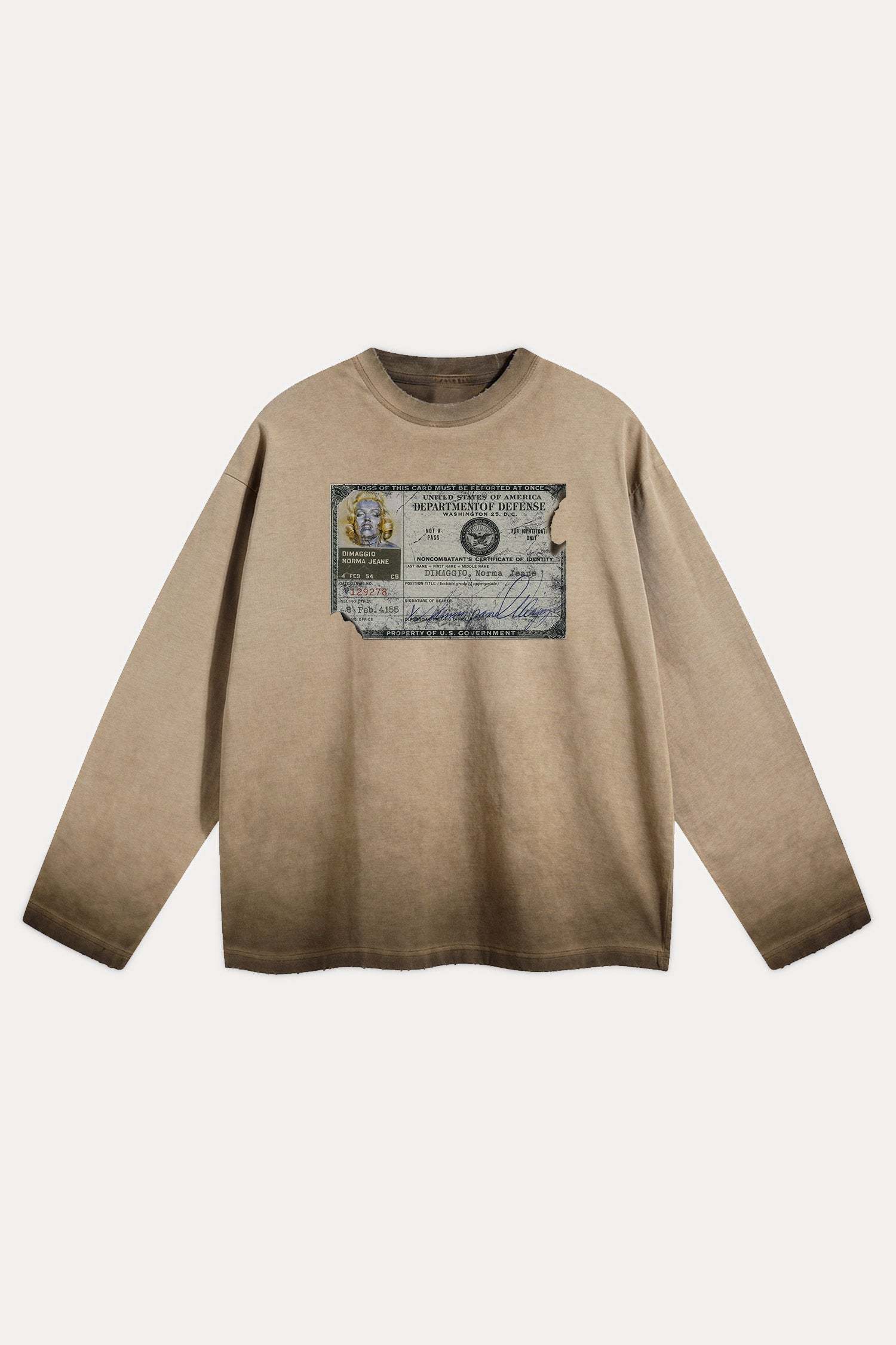 Evilnova Identity Distressed Washed Long Sleeve Tee-Evilnova