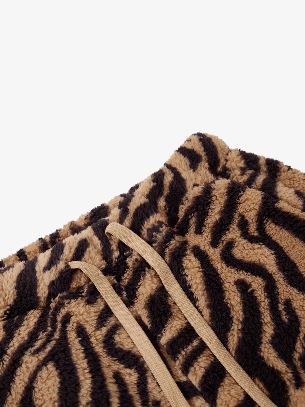 Evilnova Retro Tiger Print Wide-Leg Lounge Barrel Pants