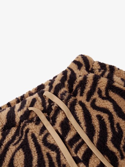 Evilnova Retro Tiger Print Wide-Leg Lounge Barrel Pants