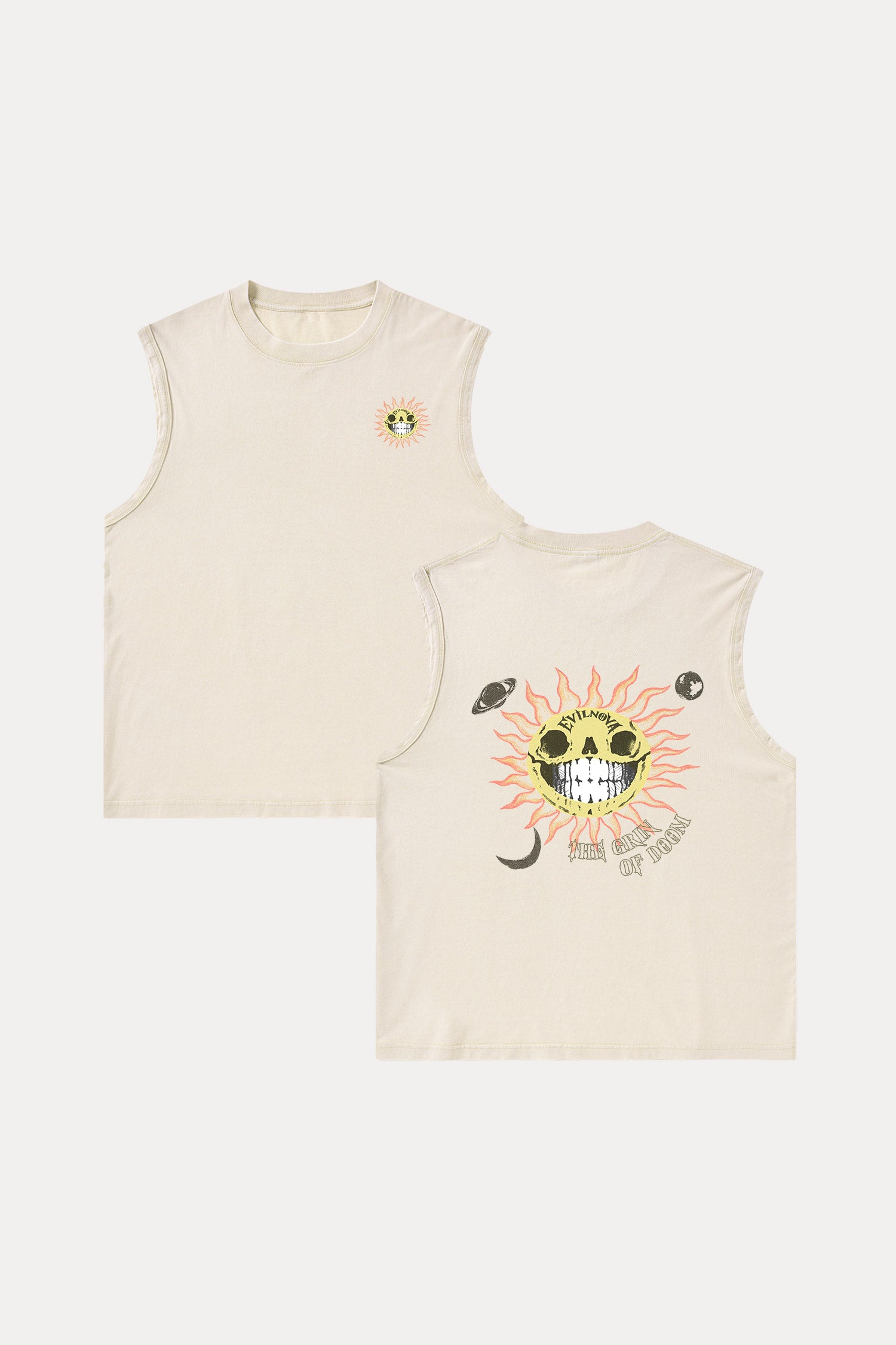 Evilnova The Grin of Doom Washed Tank Top-Evilnova