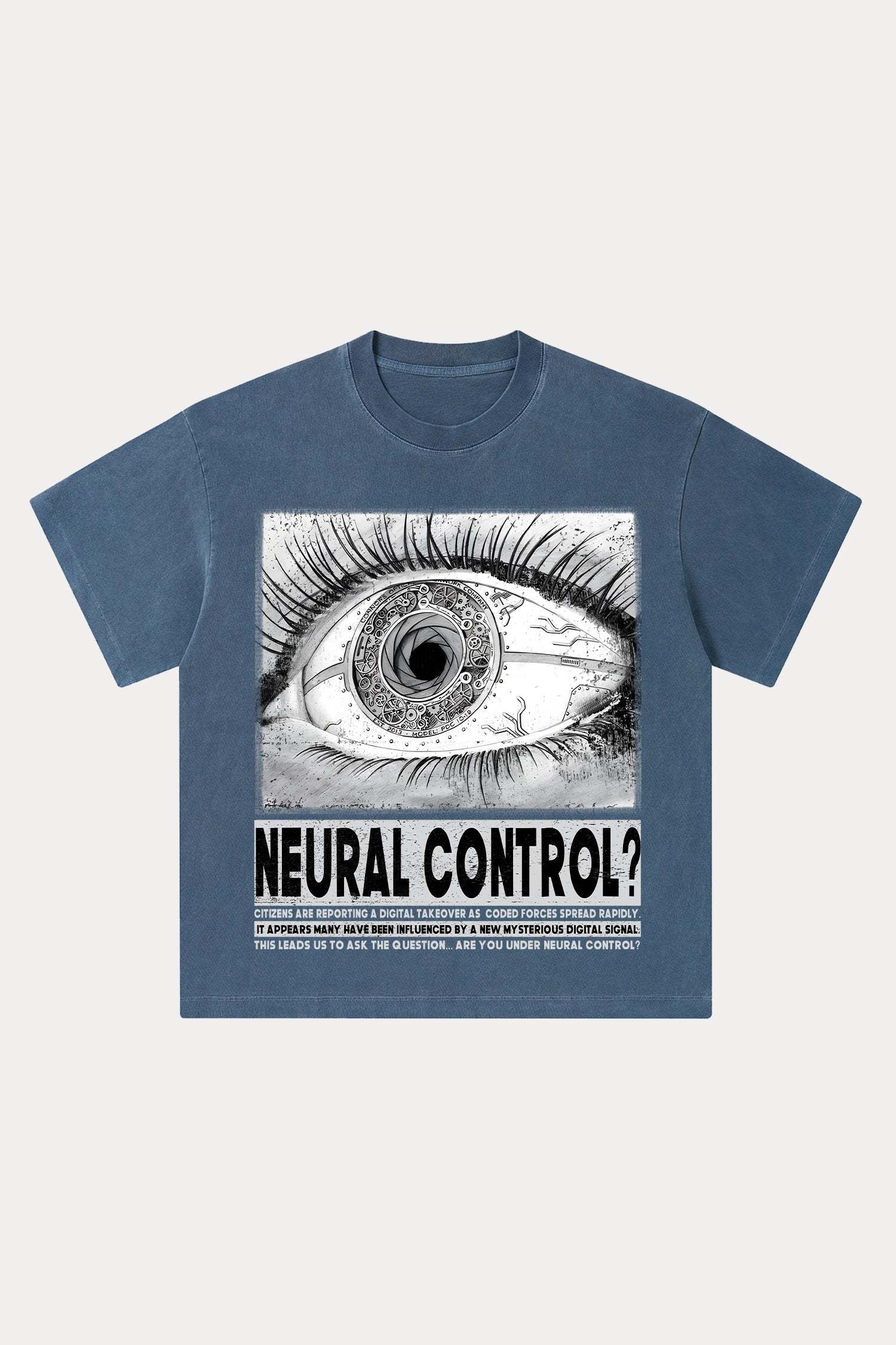 Evilnova Neural Control Washed Streetwear T-Shirt-Evilnova