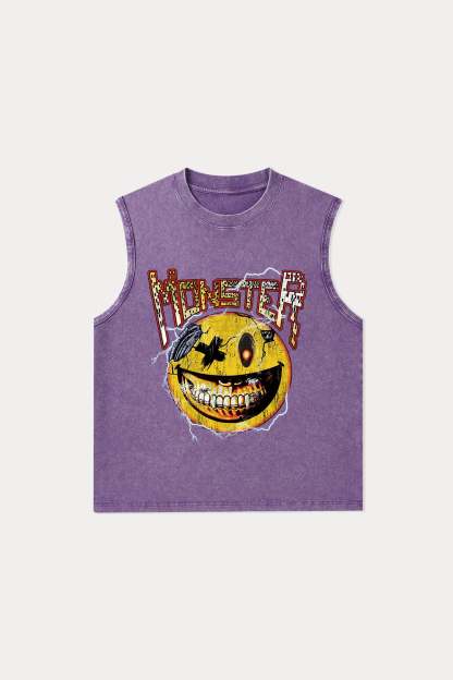 Evilnova Monster Washed Tank Top-Evilnova