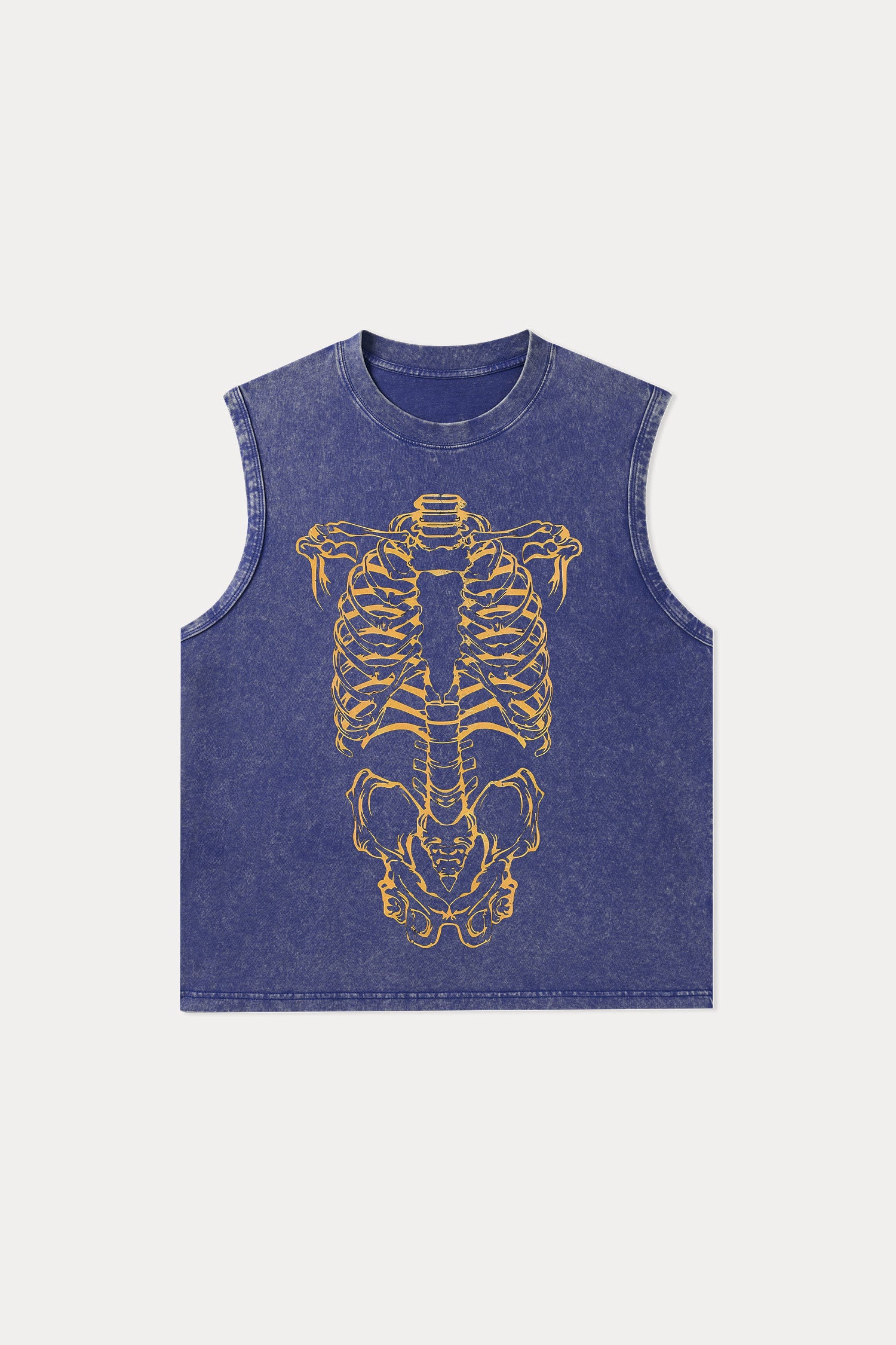 Evilnova Human Skeleton Washed Tank Top-Evilnova