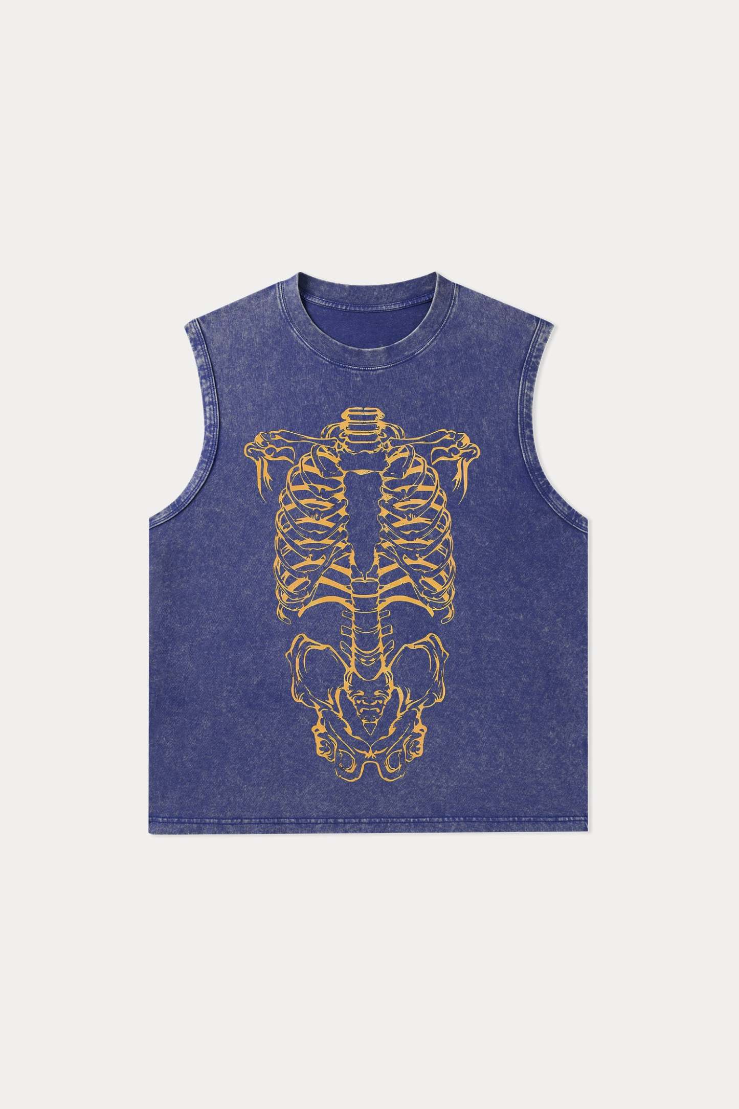 Evilnova Human Skeleton Washed Tank Top-Evilnova