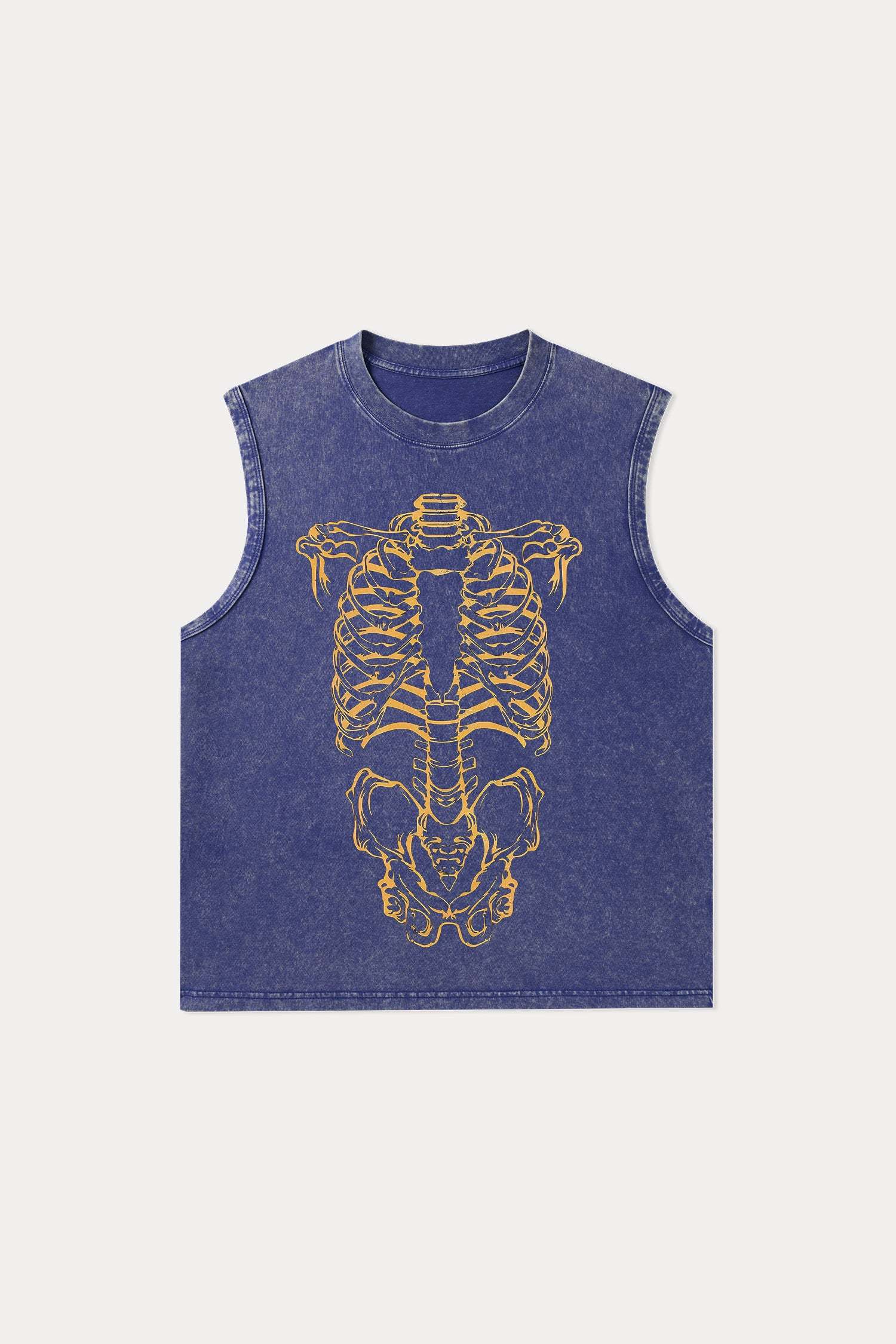 Evilnova Human Skeleton Washed Tank Top-Evilnova