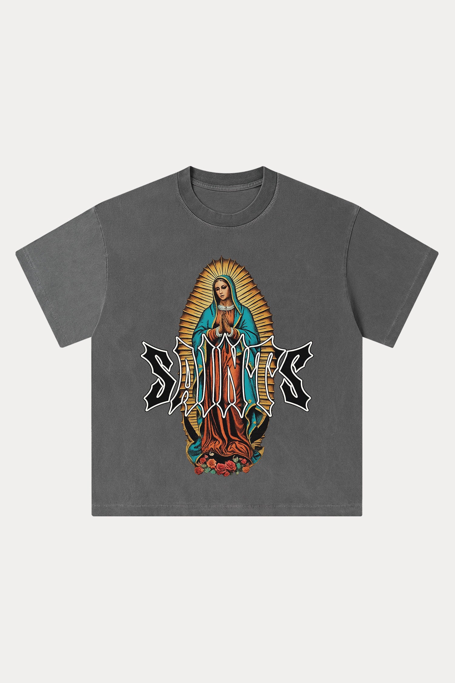 Evilnova Saints Washed Streetwear T-Shirt-Evilnova