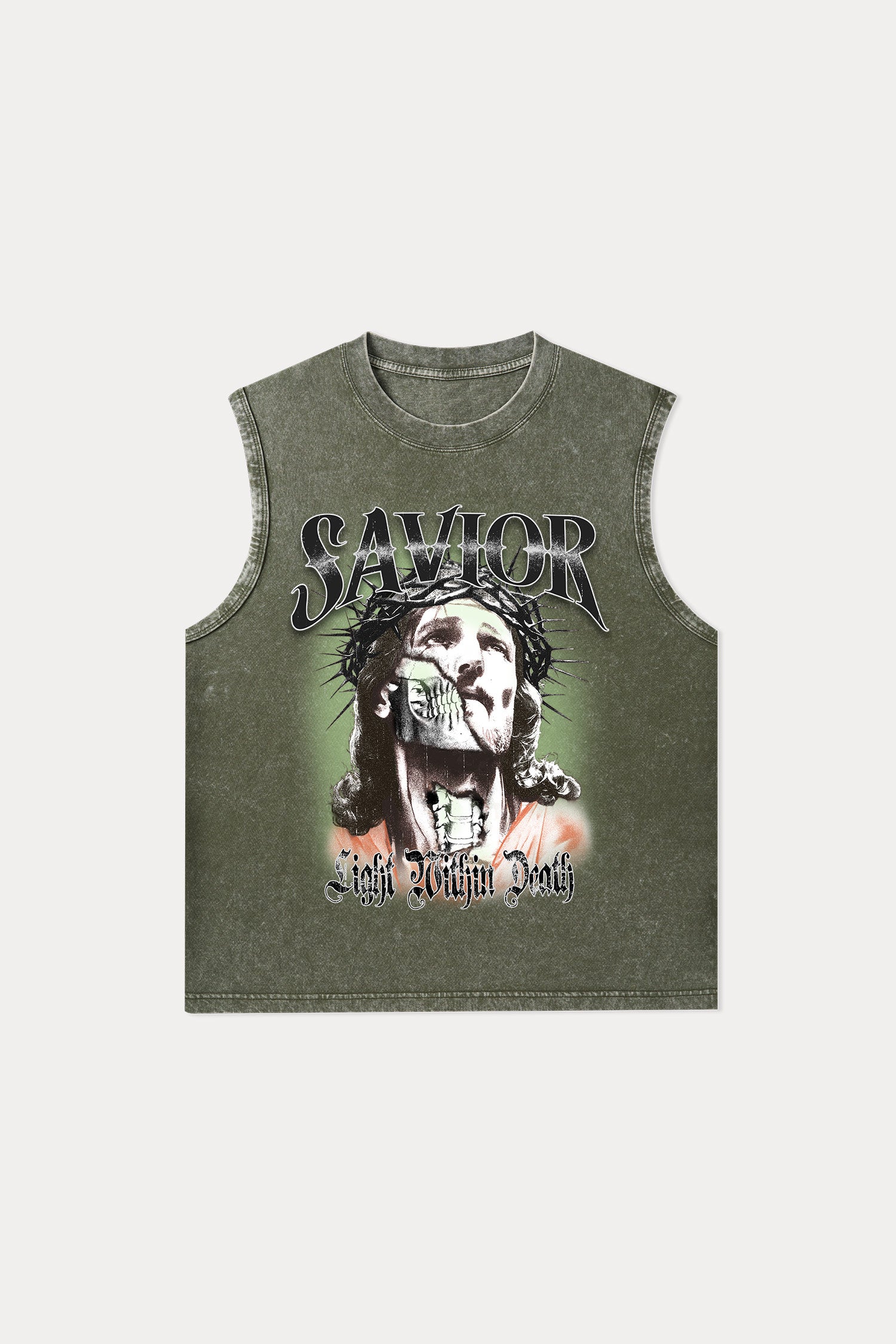 Evilnova Savior Washed Tank Top-Evilnova