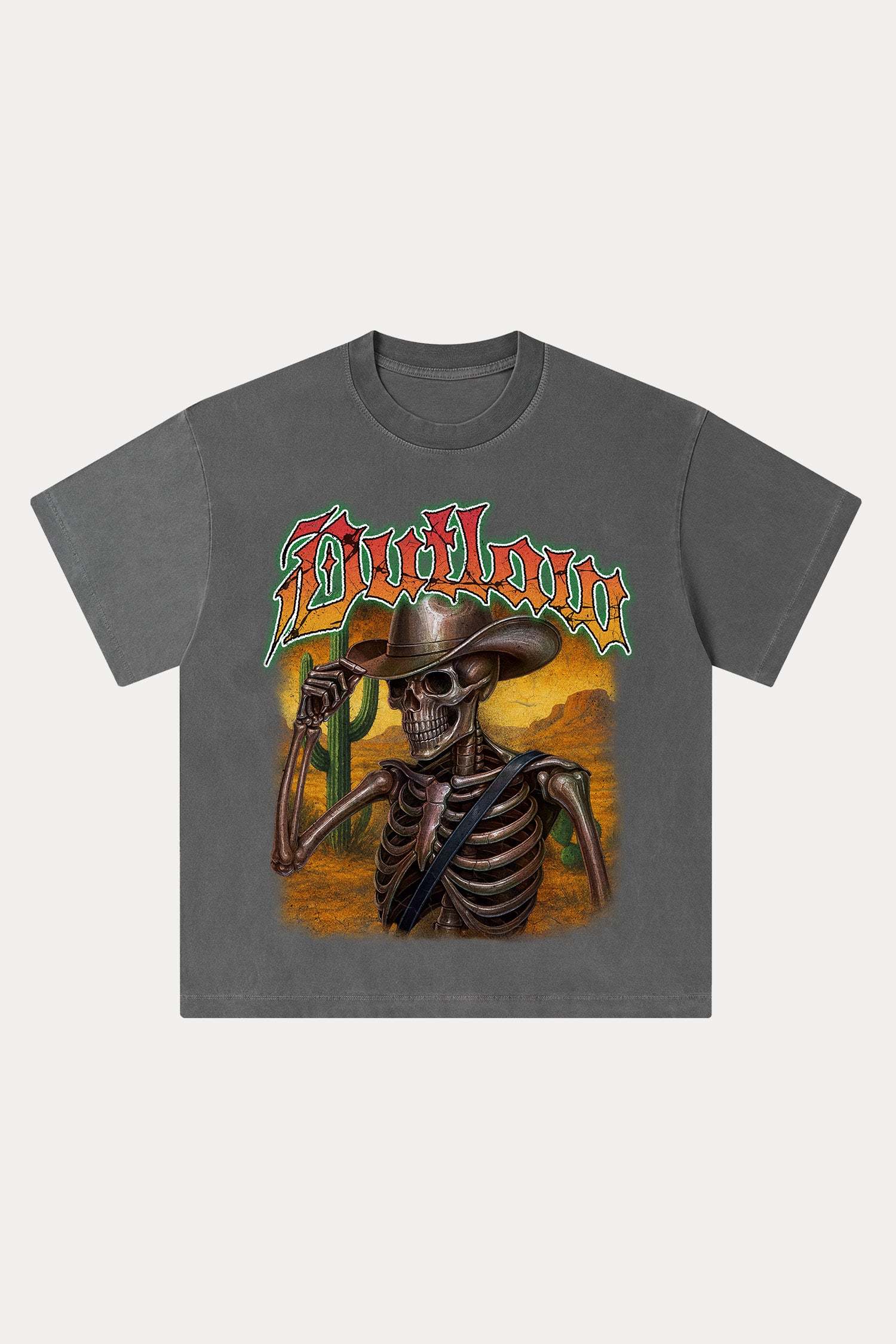Evilnova Outlaw Washed Streetwear T-Shirt-Evilnova