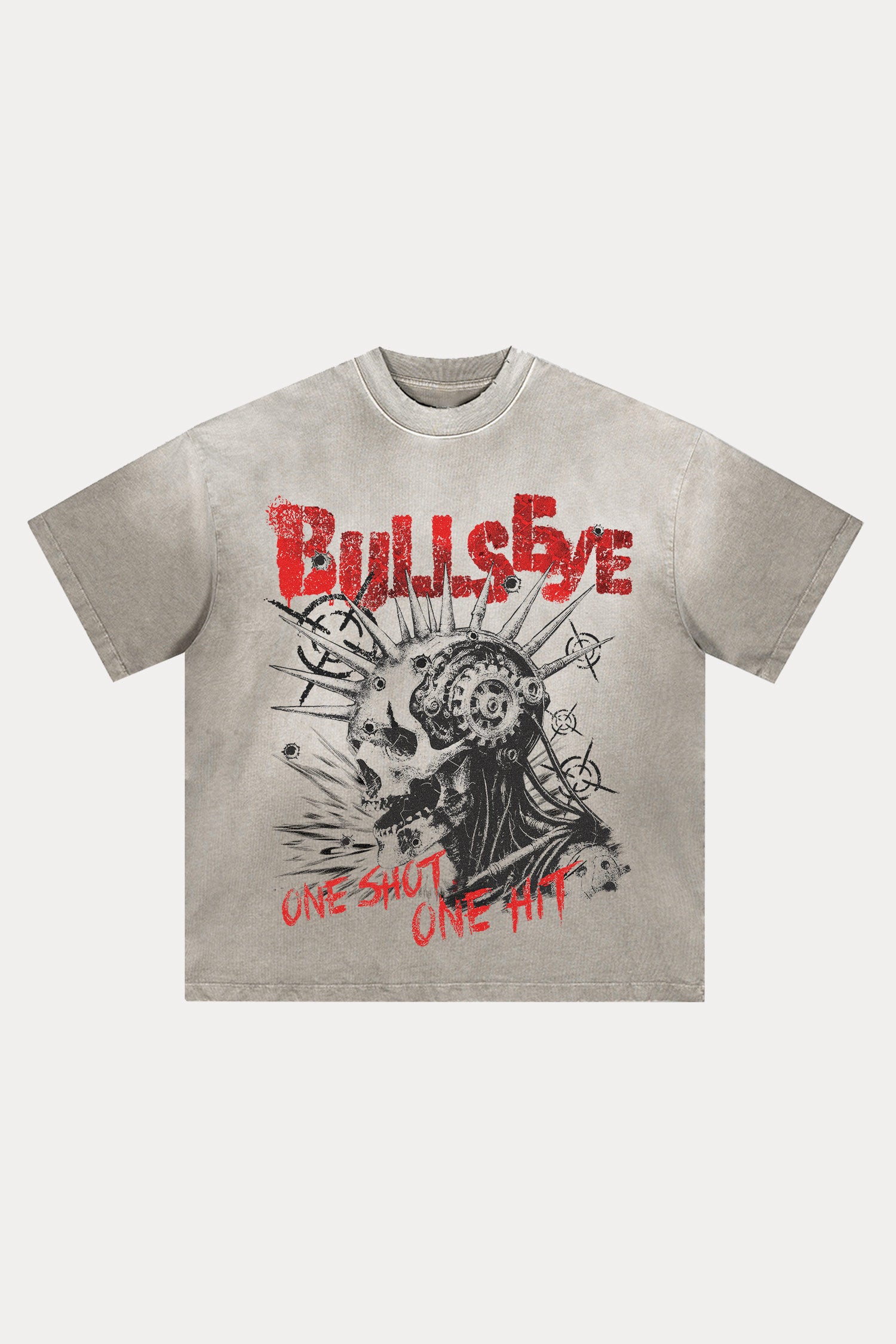 Evilnova Bullseye Distressed Washed T-Shirt-Evilnova