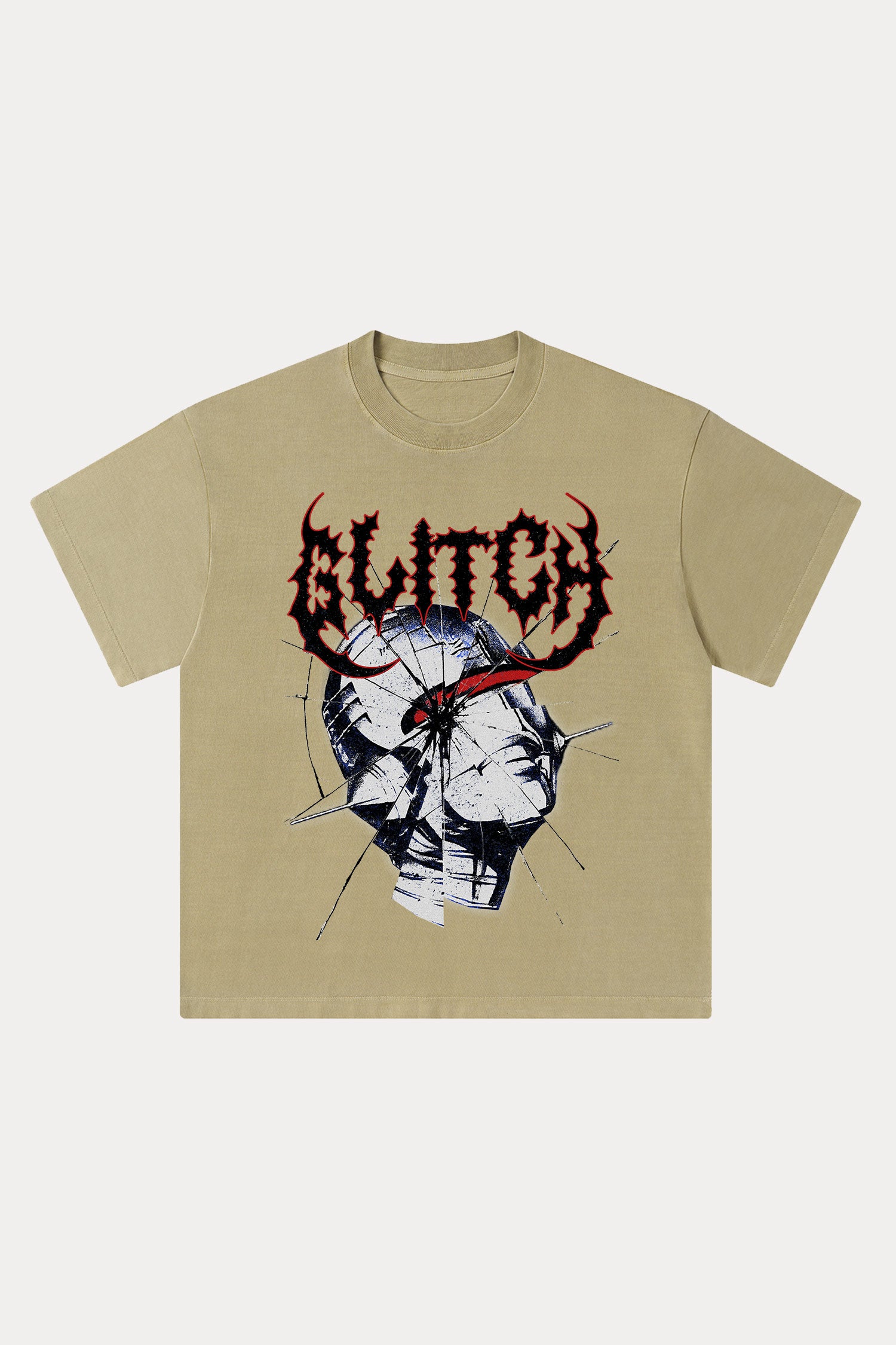 Evilnova Glitch Washed Streetwear T-Shirt-Evilnova