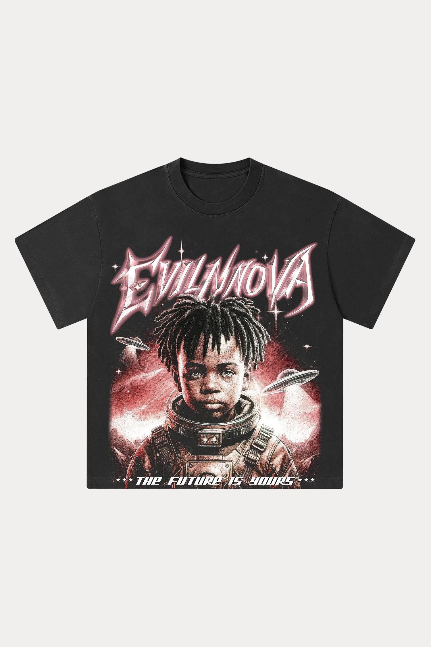 Evilnova Powered Washed Streetwear T-Shirt-Evilnova