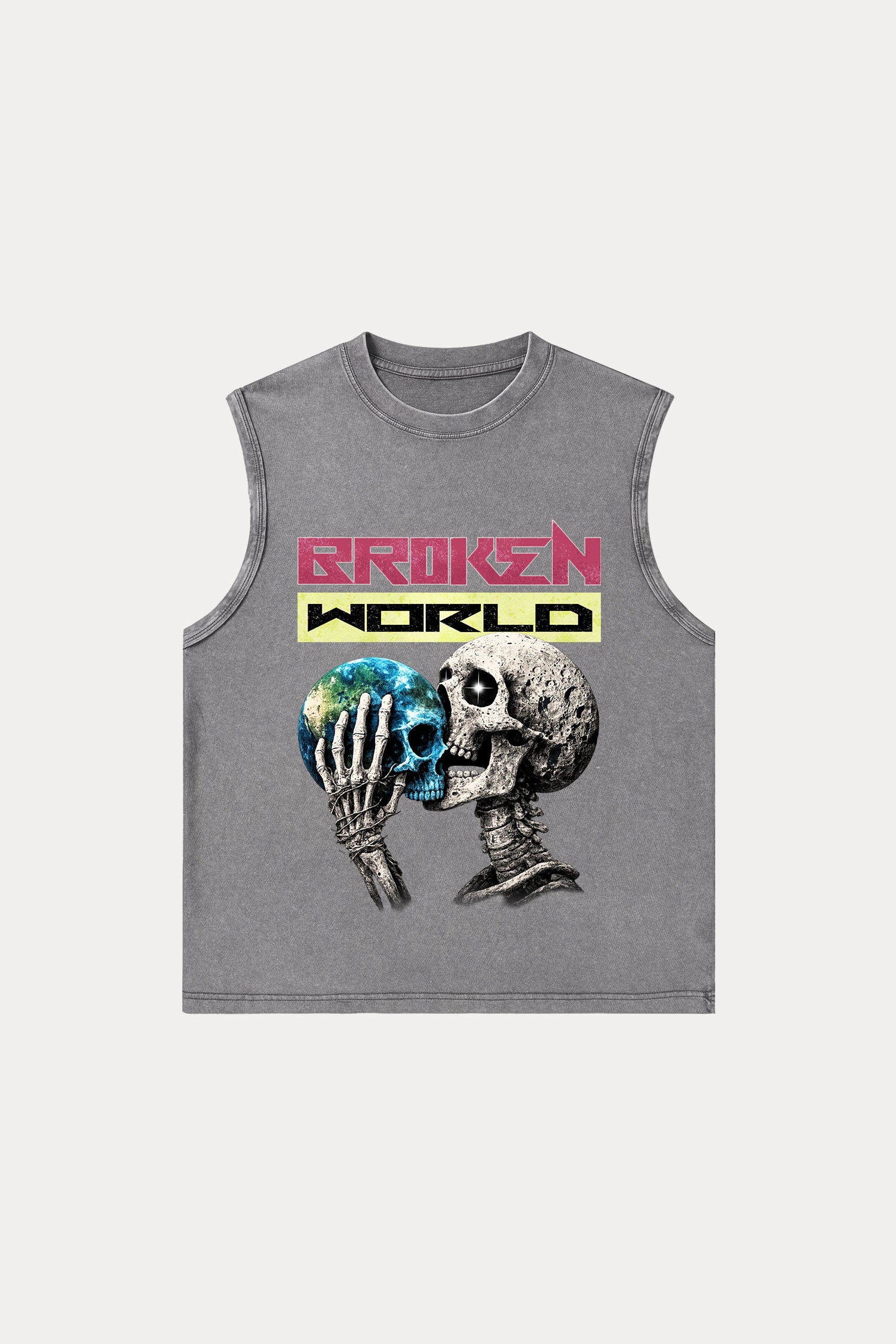 Evilnova Broken World Washed Tank Top-Evilnova