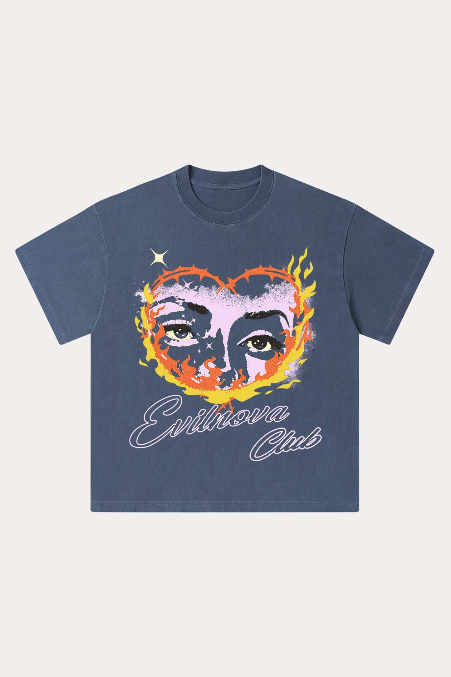 Evilnova Ignite Washed Streetwear T-Shirt-Evilnova