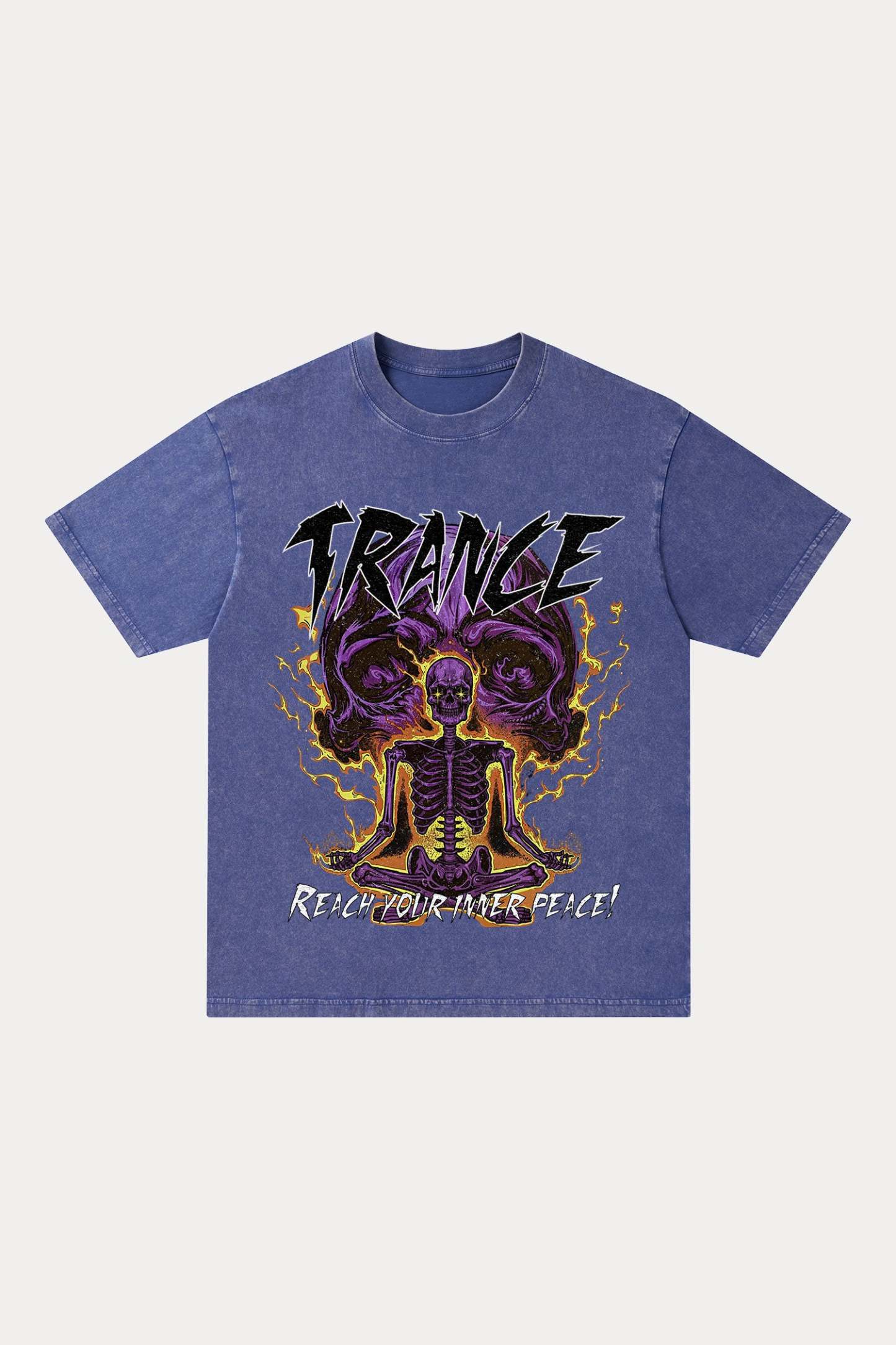 Evilnova Trance Washed Streetwear T-Shirt-Evilnova
