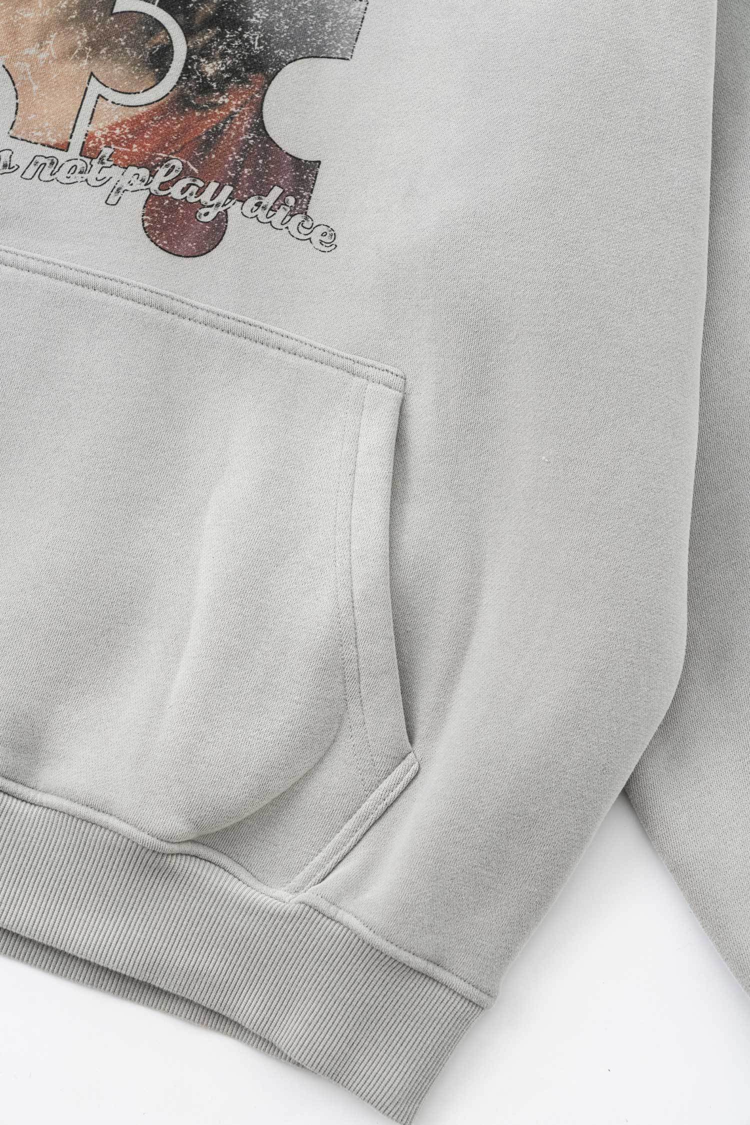 Evilnova God Does Not Play Dice Washed Streetwear Hoodie