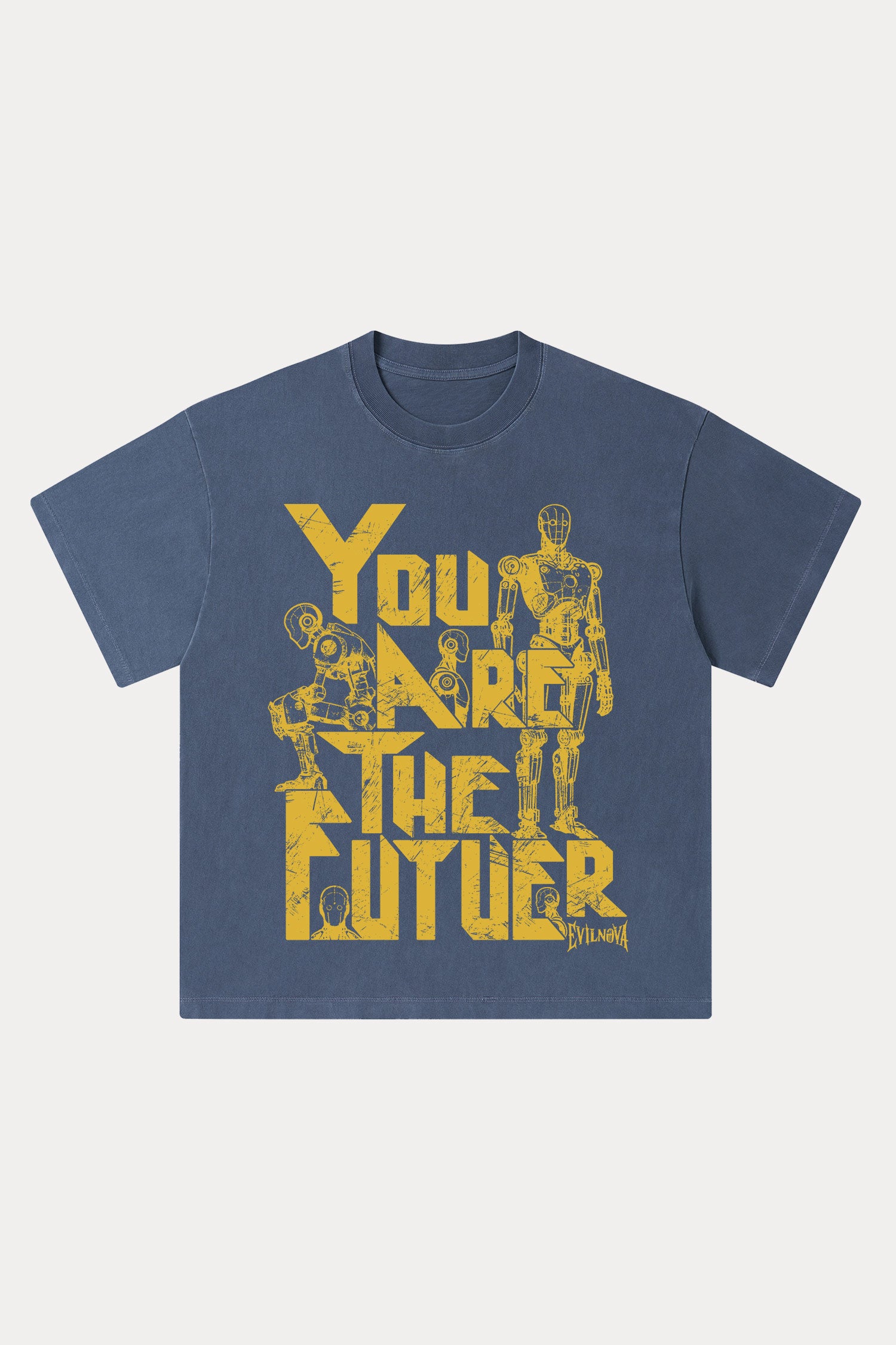 Evilnova You Are The Future Washed Streetwear T-Shirt-Evilnova
