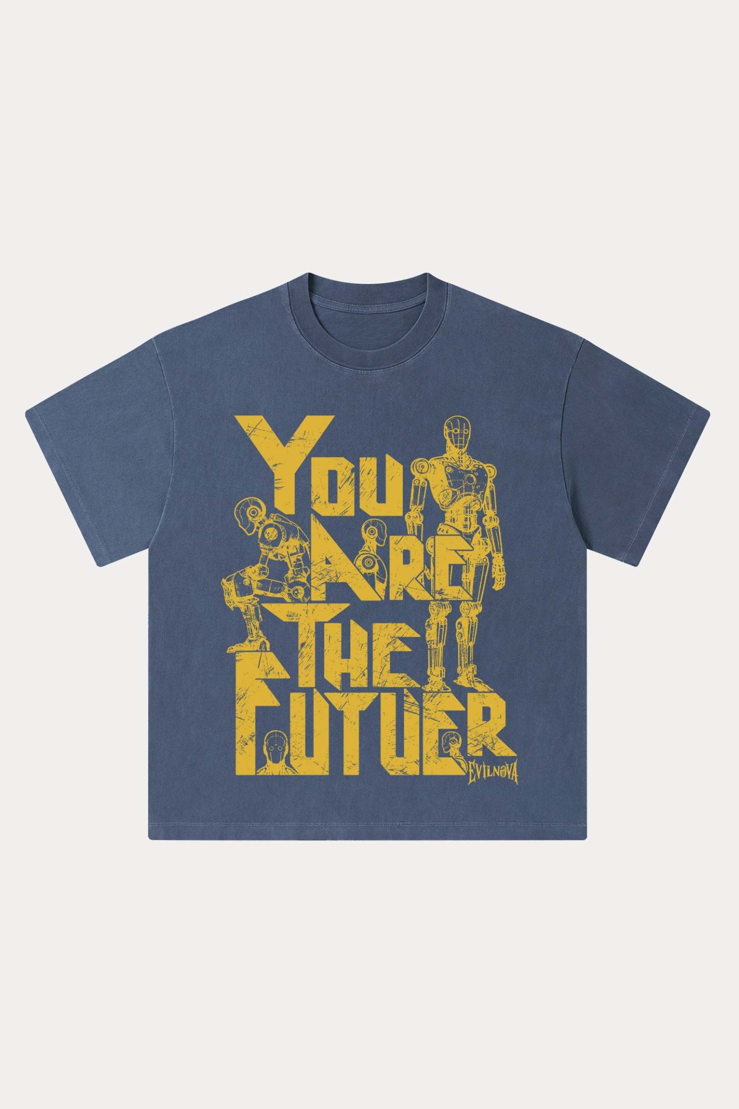 Evilnova You Are The Future Washed Streetwear T-Shirt-Evilnova
