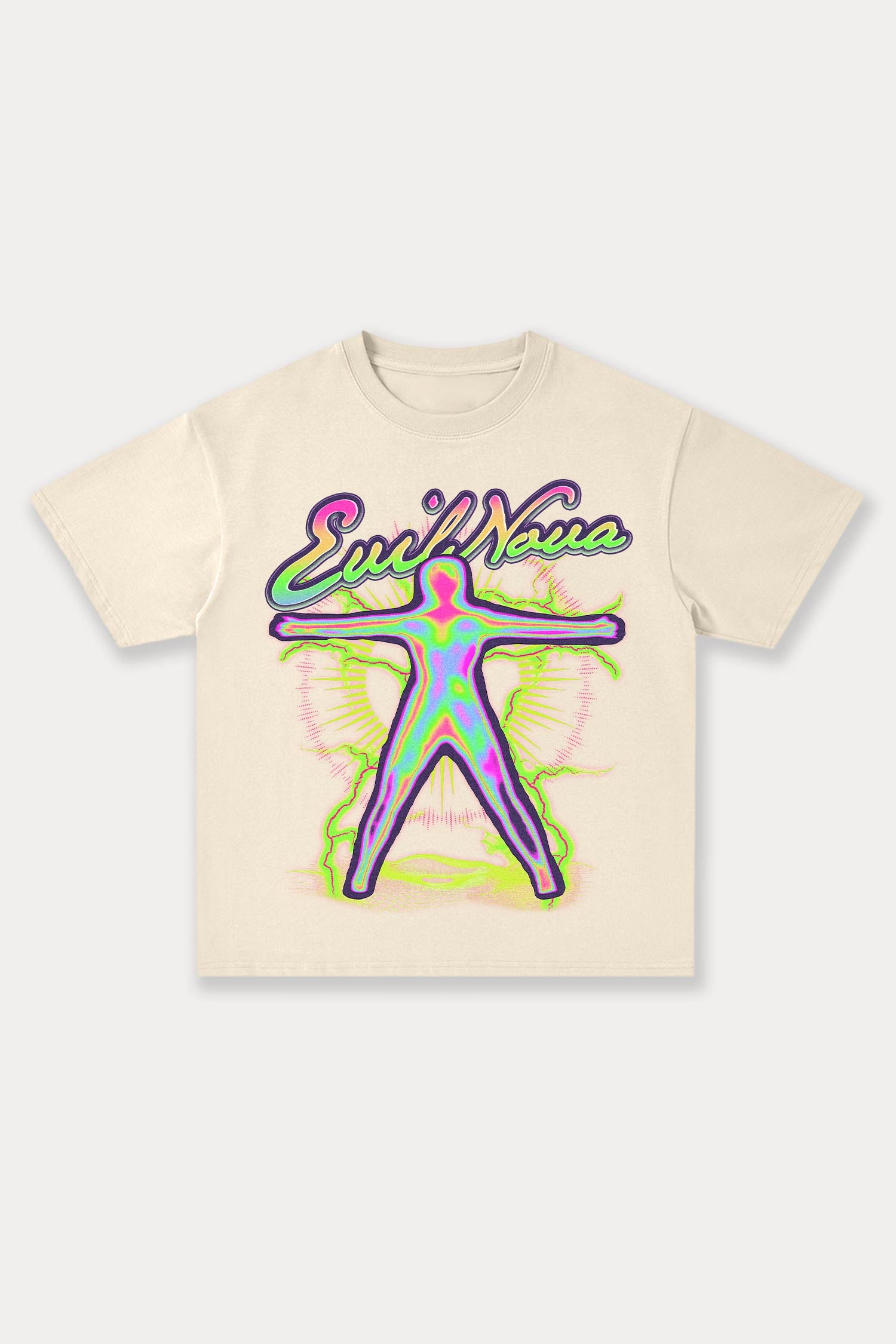 Evilnova Energy Figure Cotton Oversize T-Shirt-Evilnova