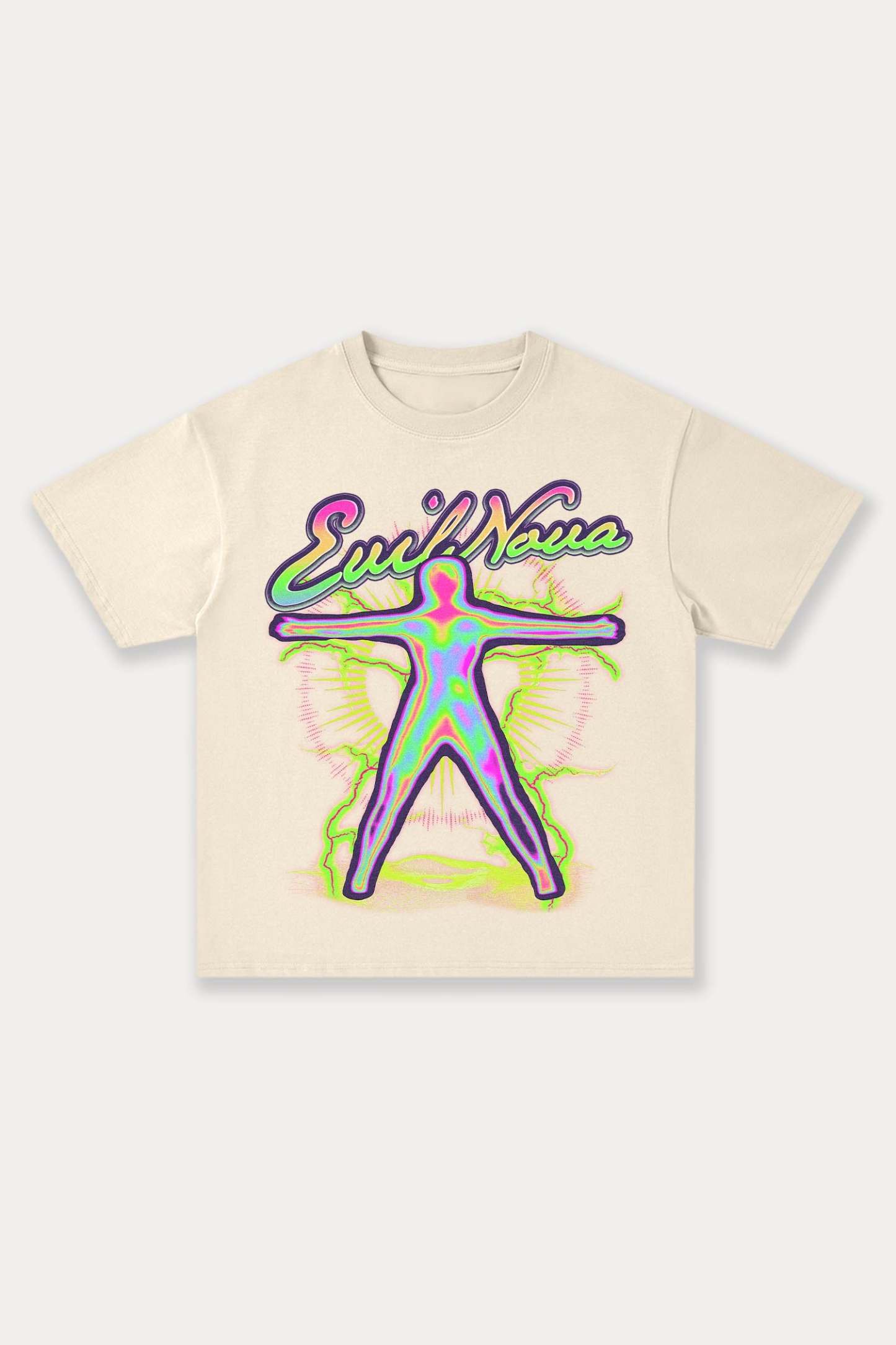 Evilnova Energy Figure Cotton Oversize T-Shirt-Evilnova