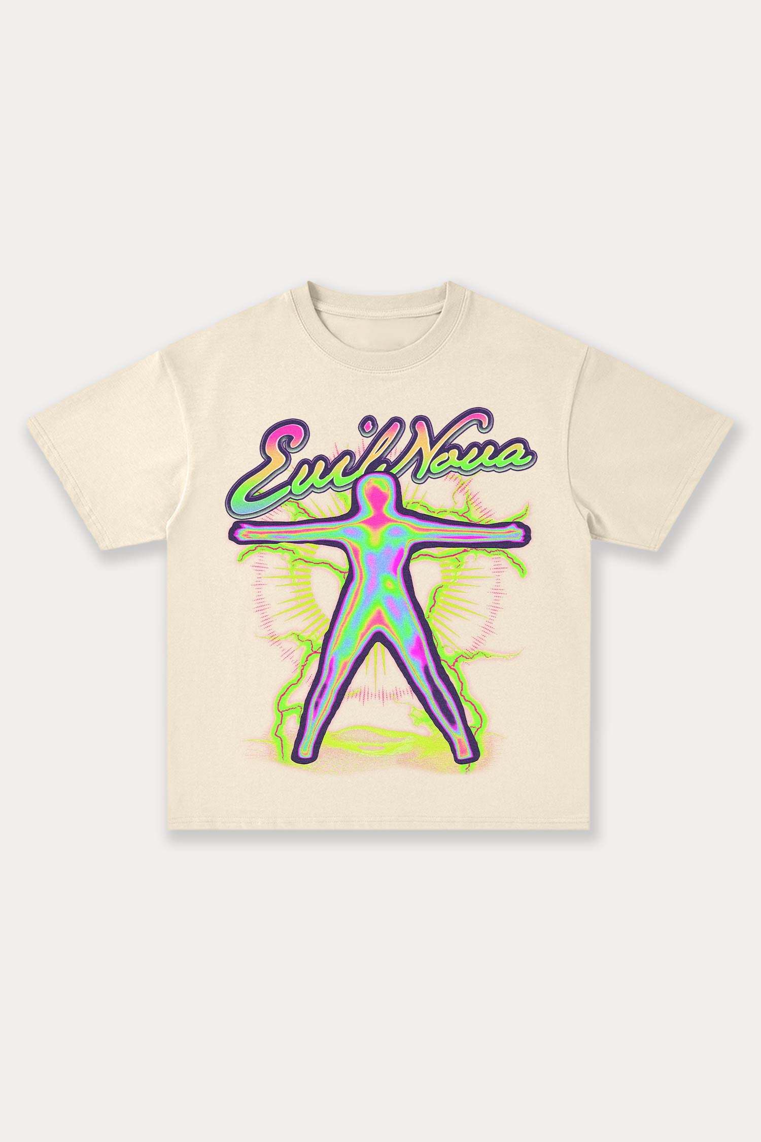 Evilnova Energy Figure Cotton Oversize T-Shirt-Evilnova