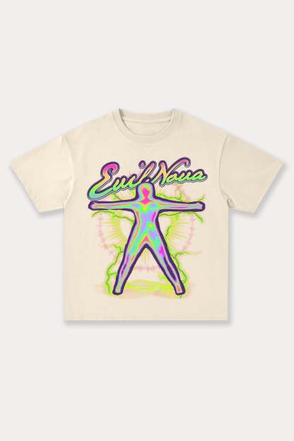 Evilnova Energy Figure Cotton Oversize T-Shirt-Evilnova