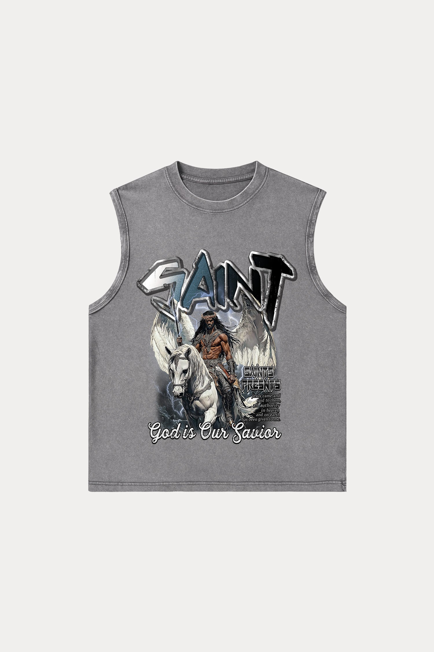Evilnova Saint Washed Tank Top-Evilnova