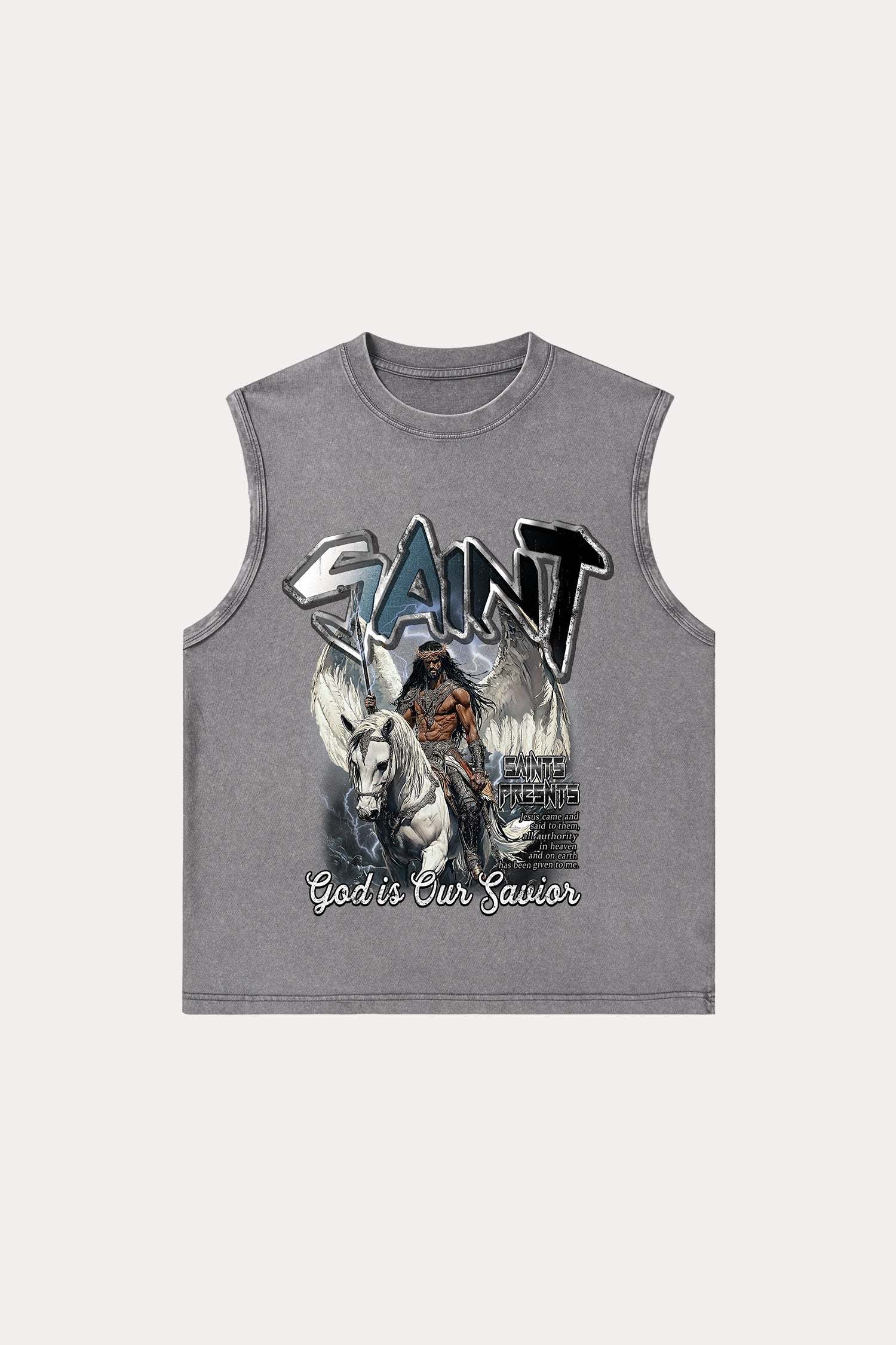 Evilnova Saint Washed Tank Top-Evilnova
