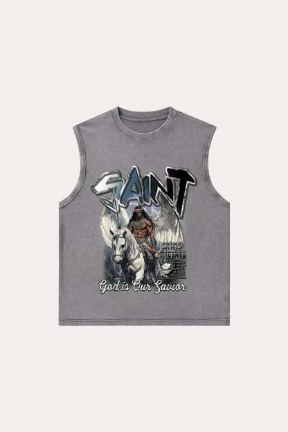 Evilnova Saint Washed Tank Top-Evilnova