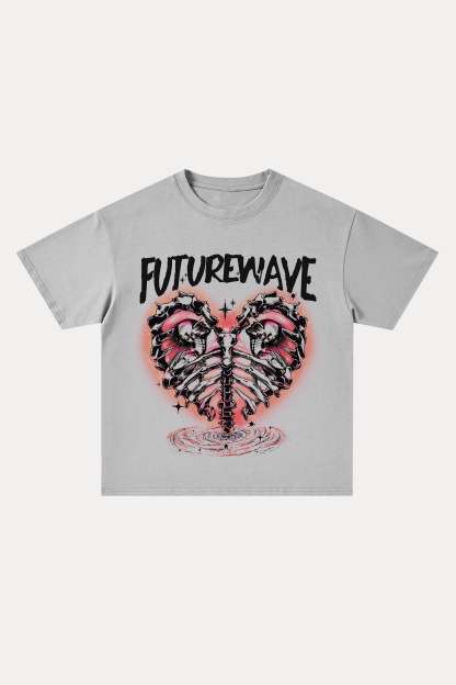 Evilnova Futurewave Cotton Oversize T-Shirt-Evilnova