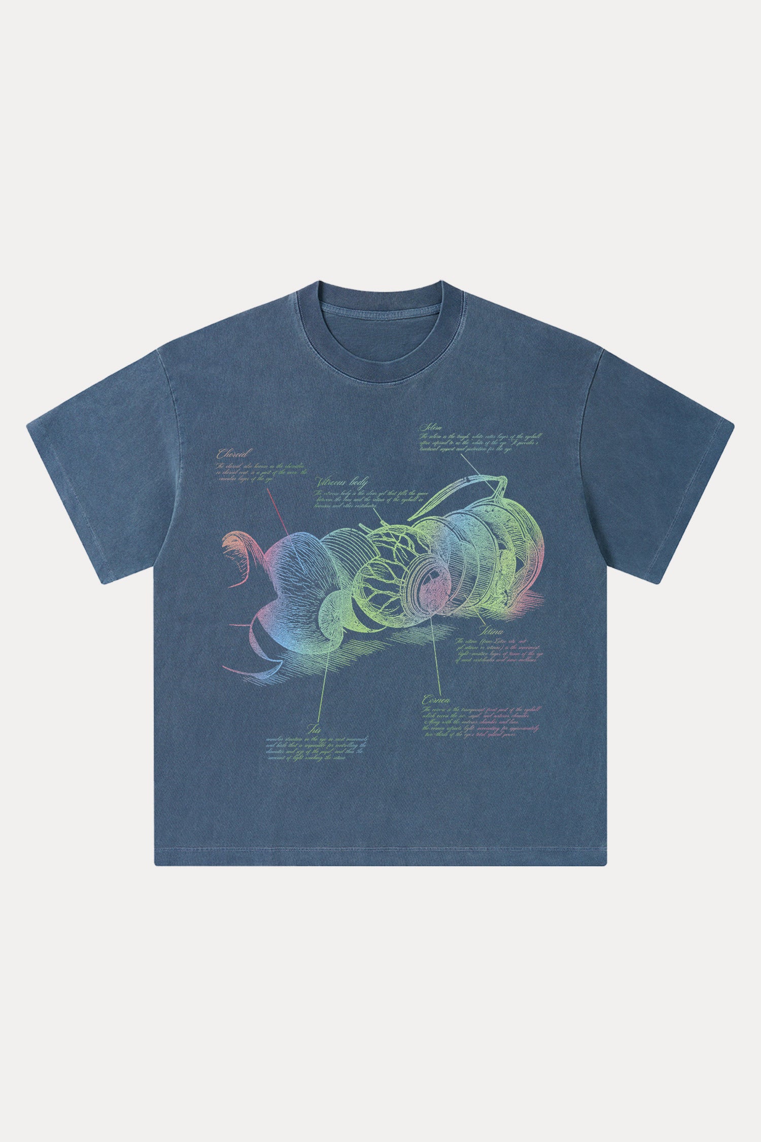 Evilnova Anatomy Washed Streetwear T-Shirt-Evilnova