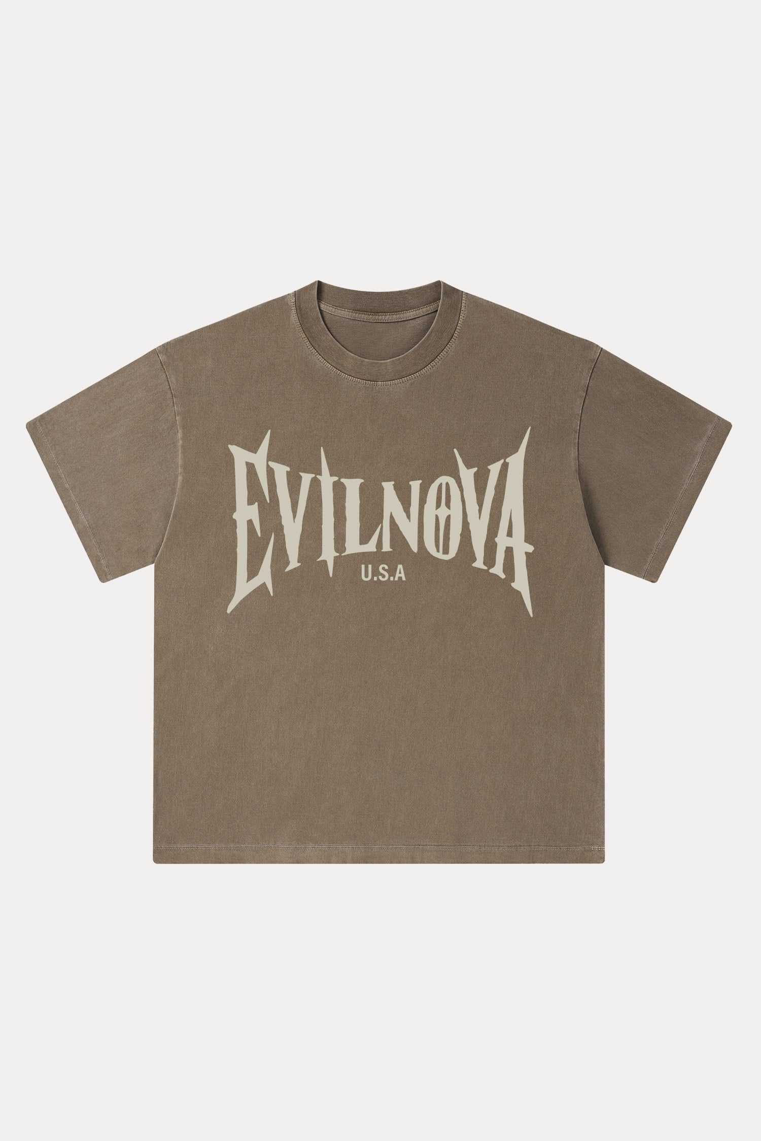 Evilnova U.S.A LOGO Washed Streetwear T-Shirt-Evilnova
