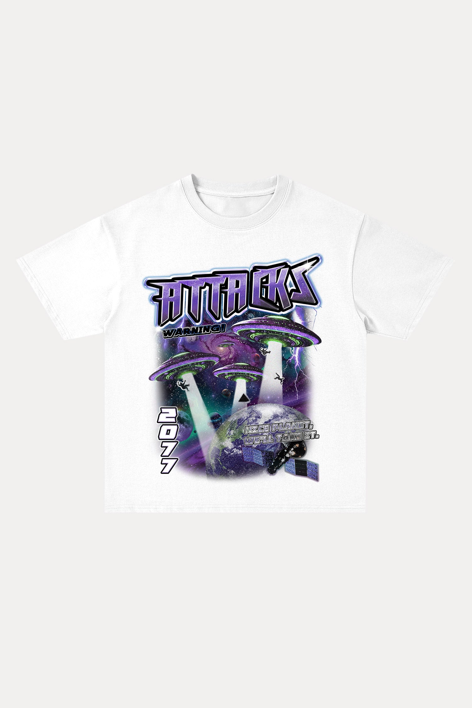 Evilnova Attacks Cotton Oversize T-Shirt-Evilnova