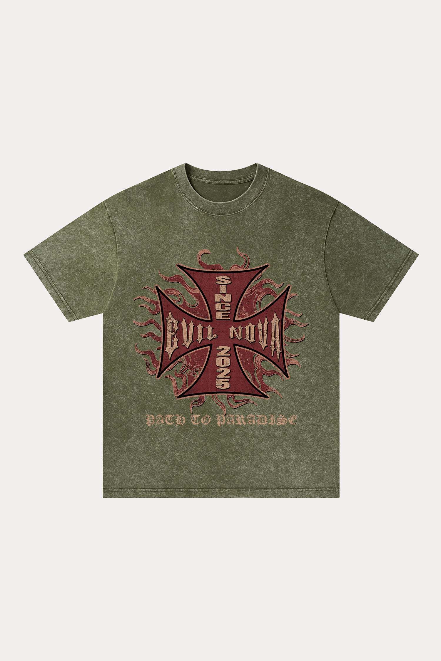Evilnova World Tour Washed Streetwear T-Shirt-Evilnova