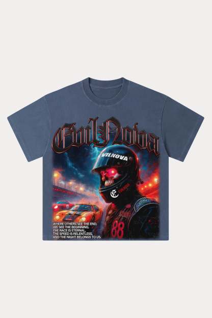 Evilnova The Race Is Eternal Washed Streetwear T-Shirt-Evilnova